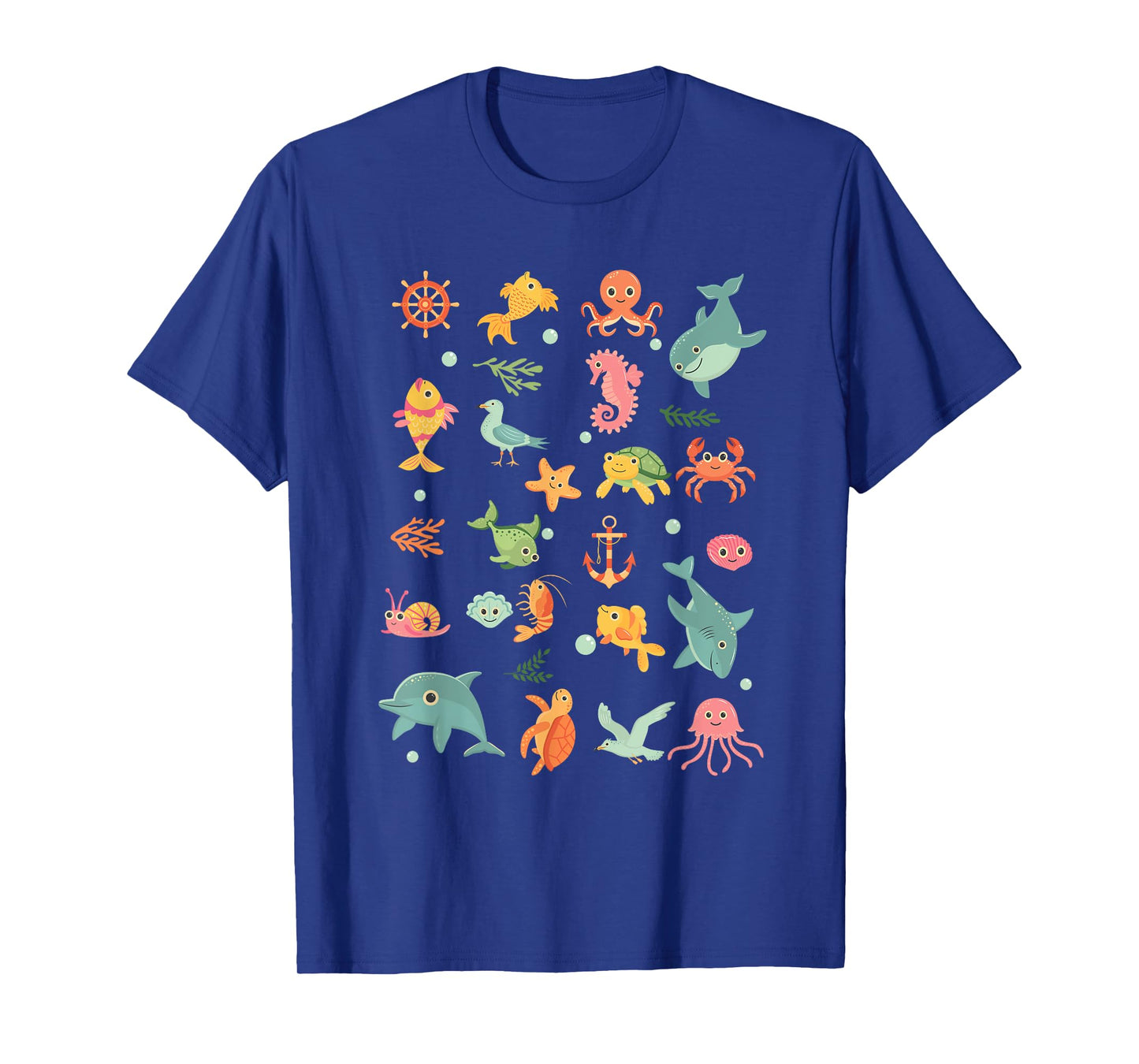 Cute Ocean Creatures Clownfish Sea Animals Kids Children T-Shirt