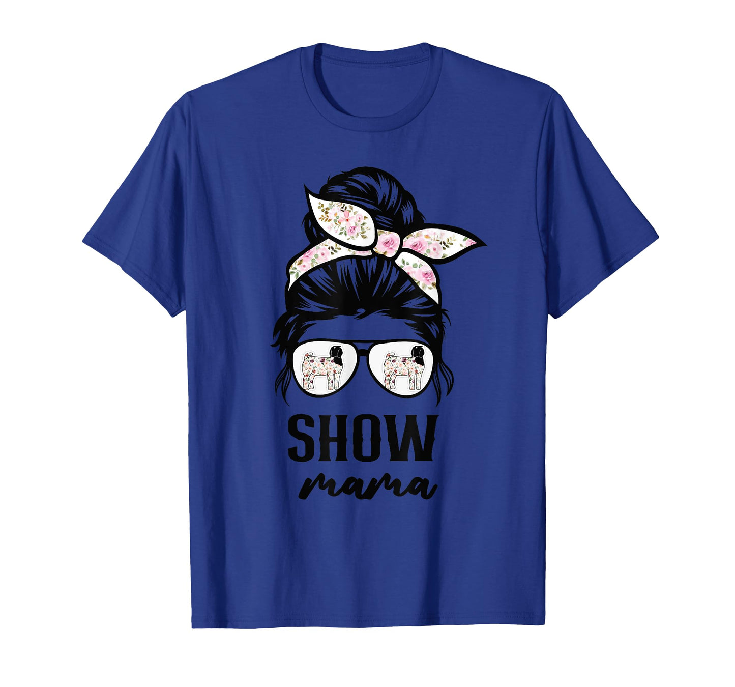 goat show mom goat Boer show mama flower T-Shirt