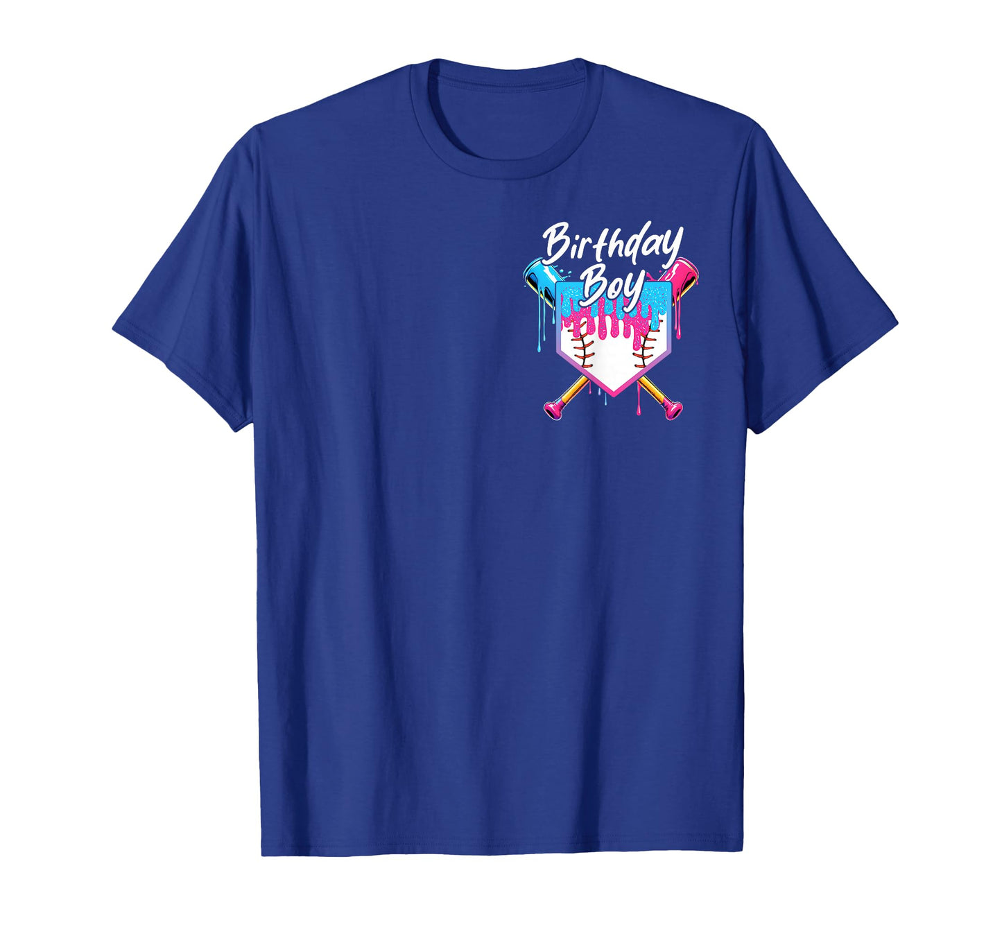 Baseball 6 Year Old Ice Cream Drip Boys 6th Birthday Sweet T-Shirt