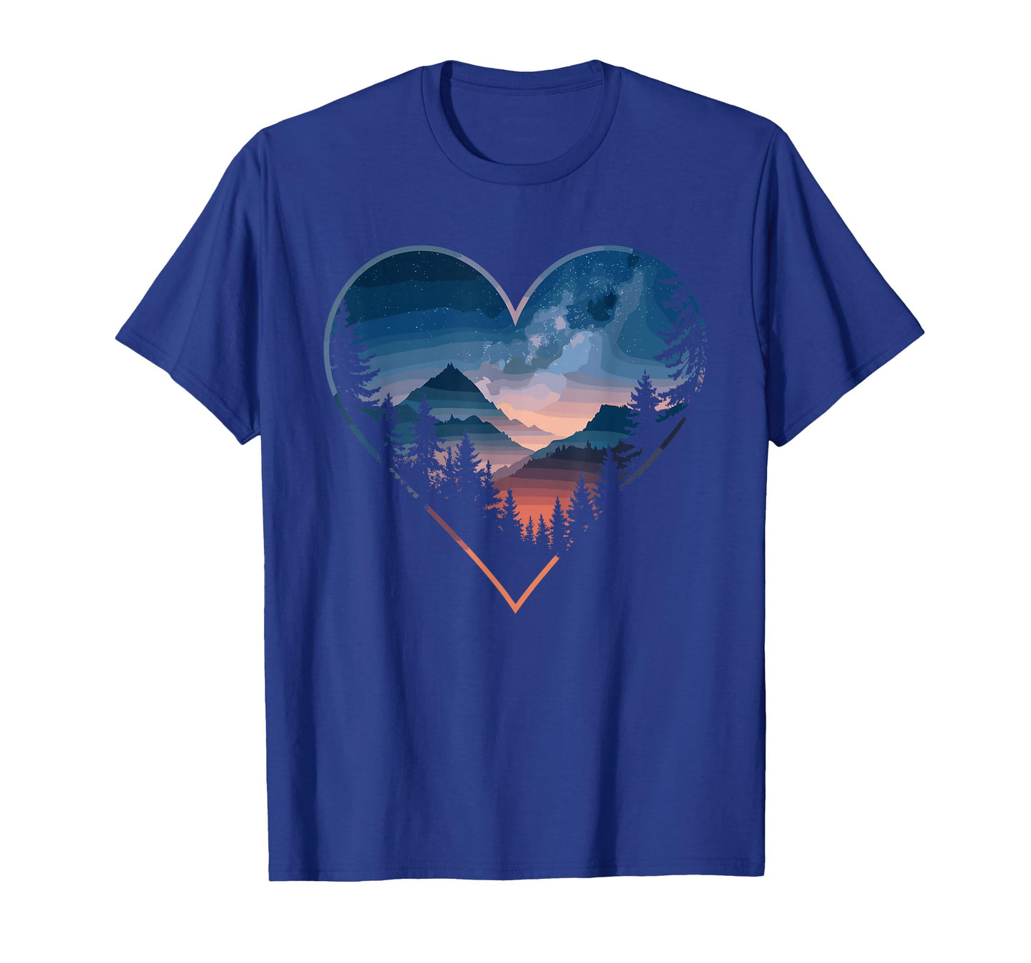 Mountain Heart Forest Nature Wildlife T-Shirt