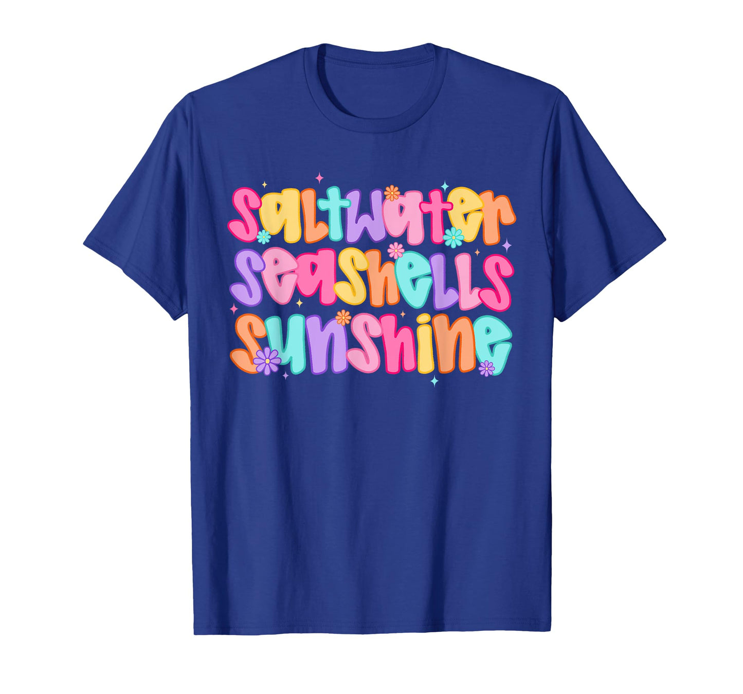 Saltwater Seashells Sunshine Summer Beach Vibes T-Shirt