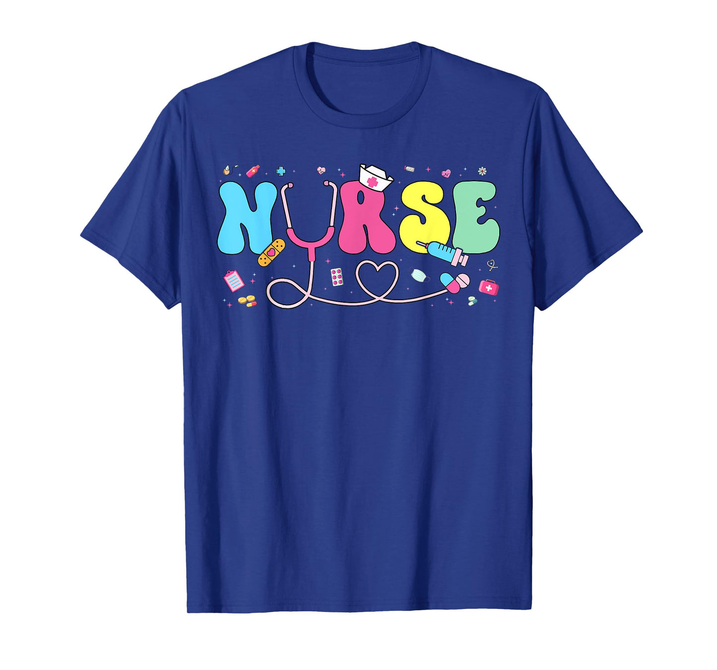 Groovy Nurse Stethoscope Cute Nursing Nurse Week T-Shirt