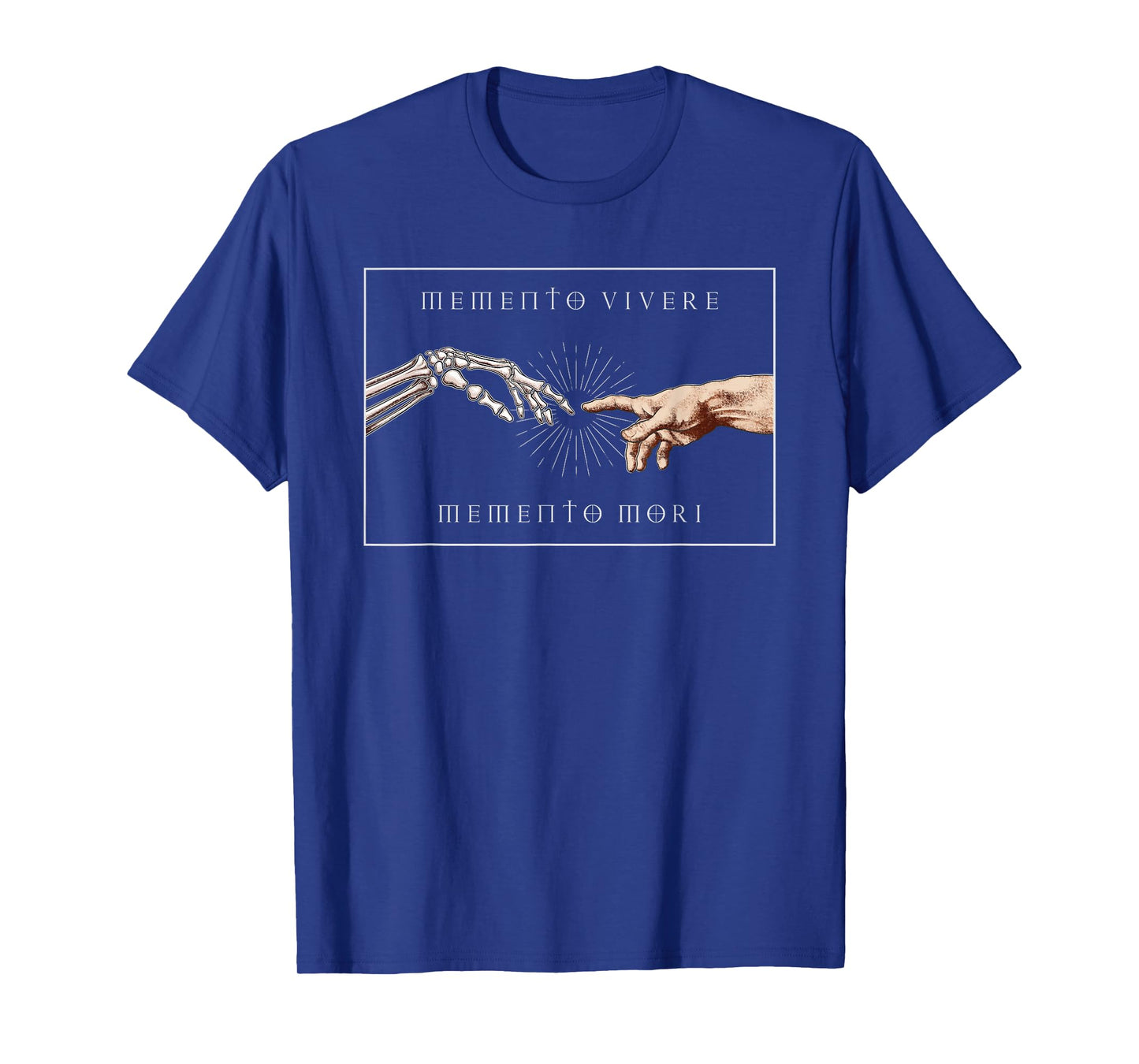 Memento Mori & Vivere - Skeleton Hand Creation of Adam T-Shirt