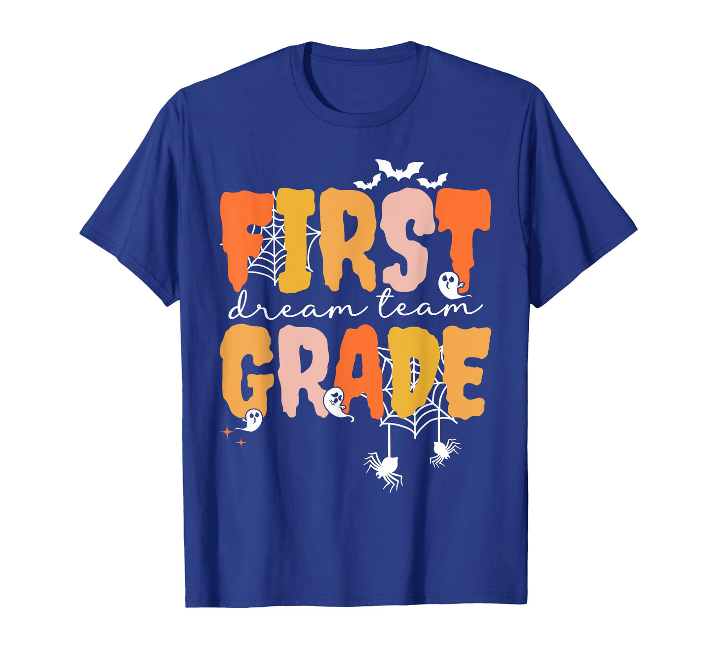 First Grade Dream Retro Team Fall Halloween Spooky Teachers T-Shirt
