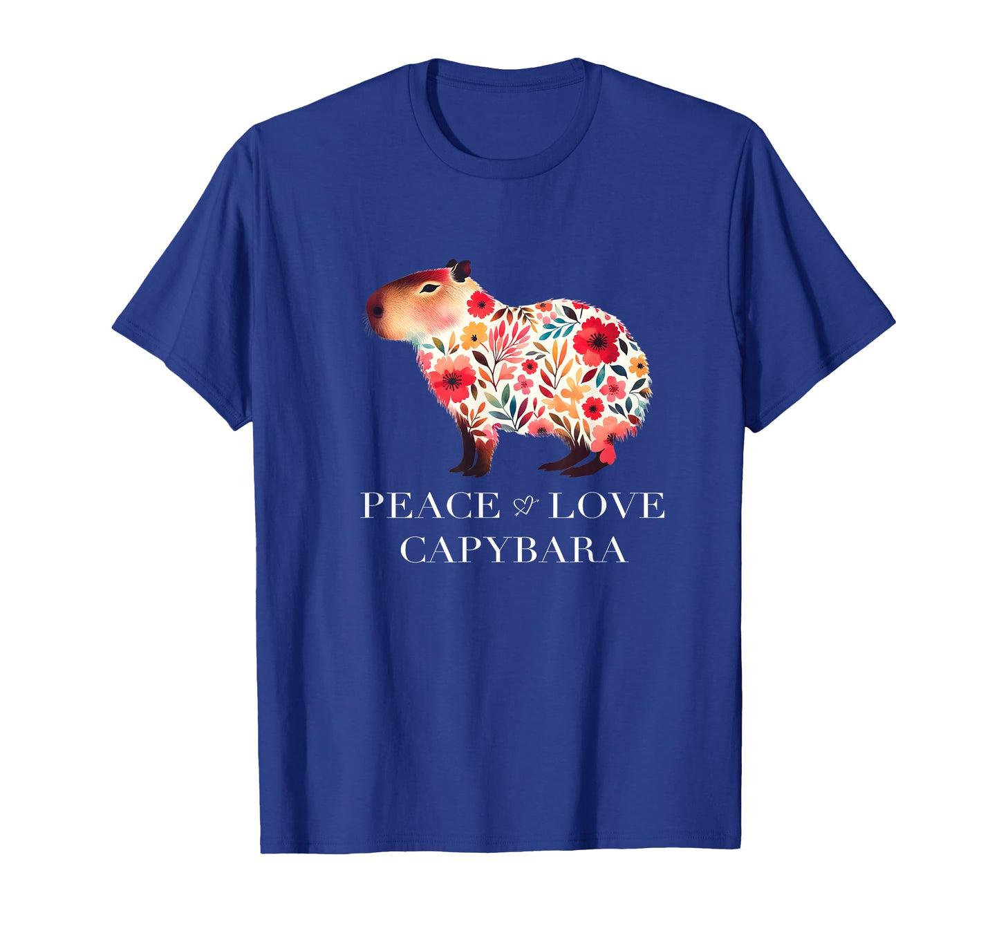 Capybara South American Rodent Floral Wildlife T-Shirt