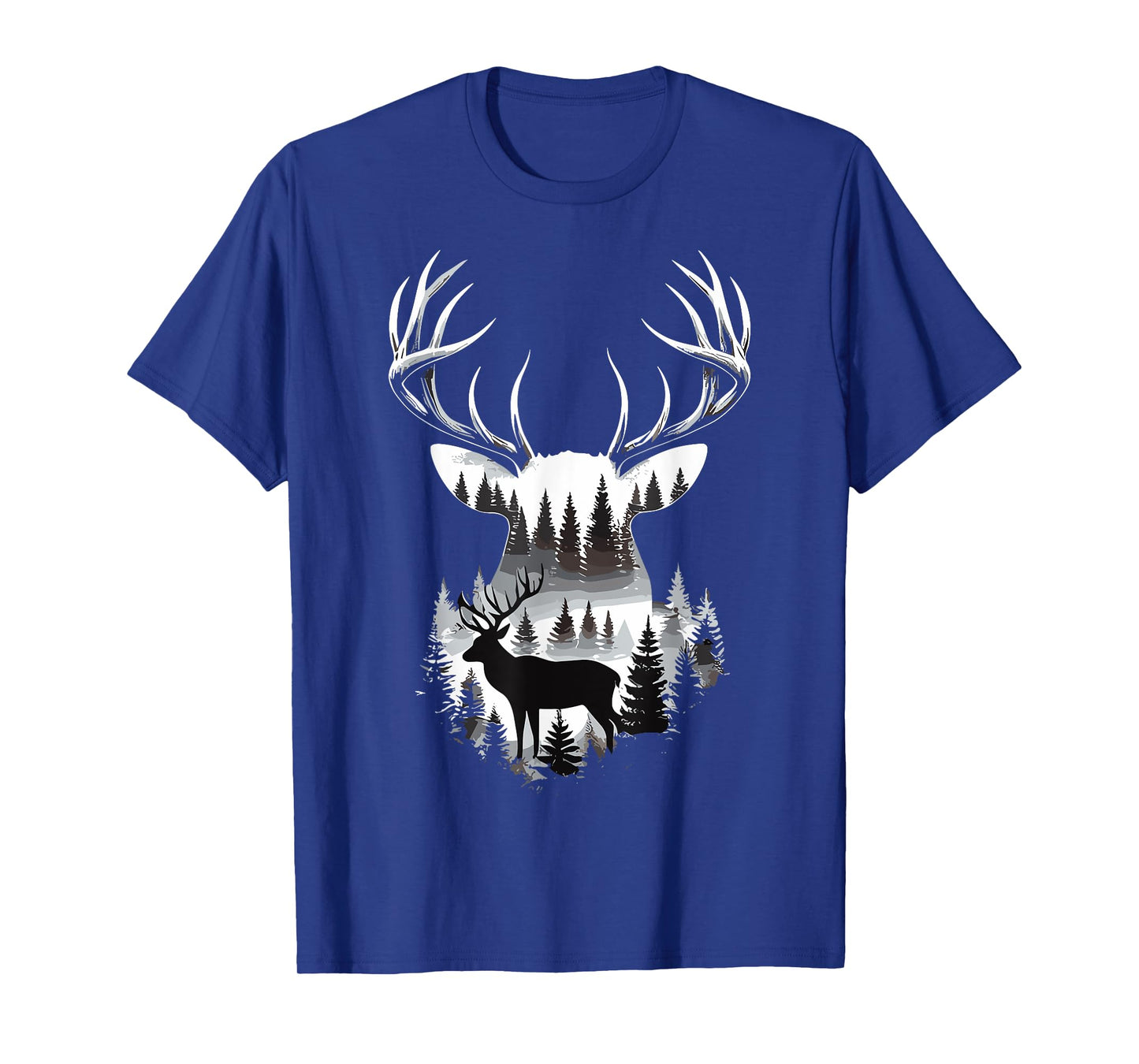 Deer Silhouette Forest Wildlife Animal Lover T-Shirt