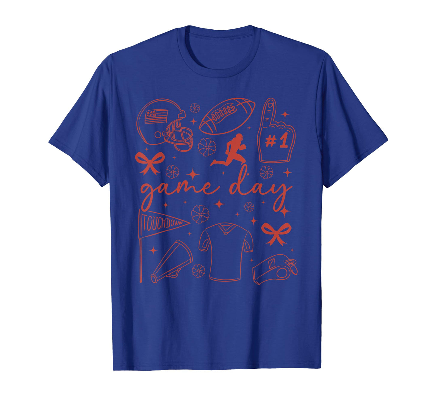 Football Game Day Coquette Game Day Football T-Shirt