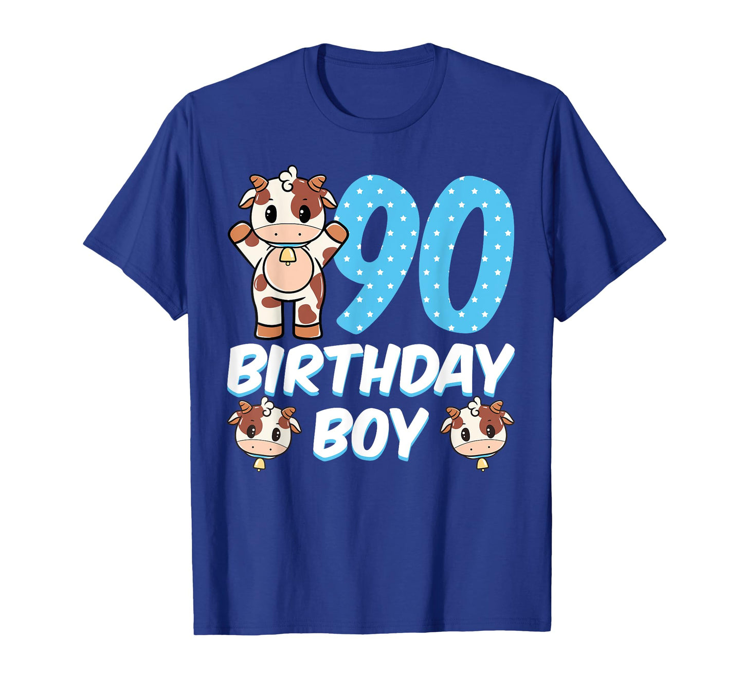 Cow 90th Birthday Boy Party Moo Farm Animal Barnyard Theme T-Shirt