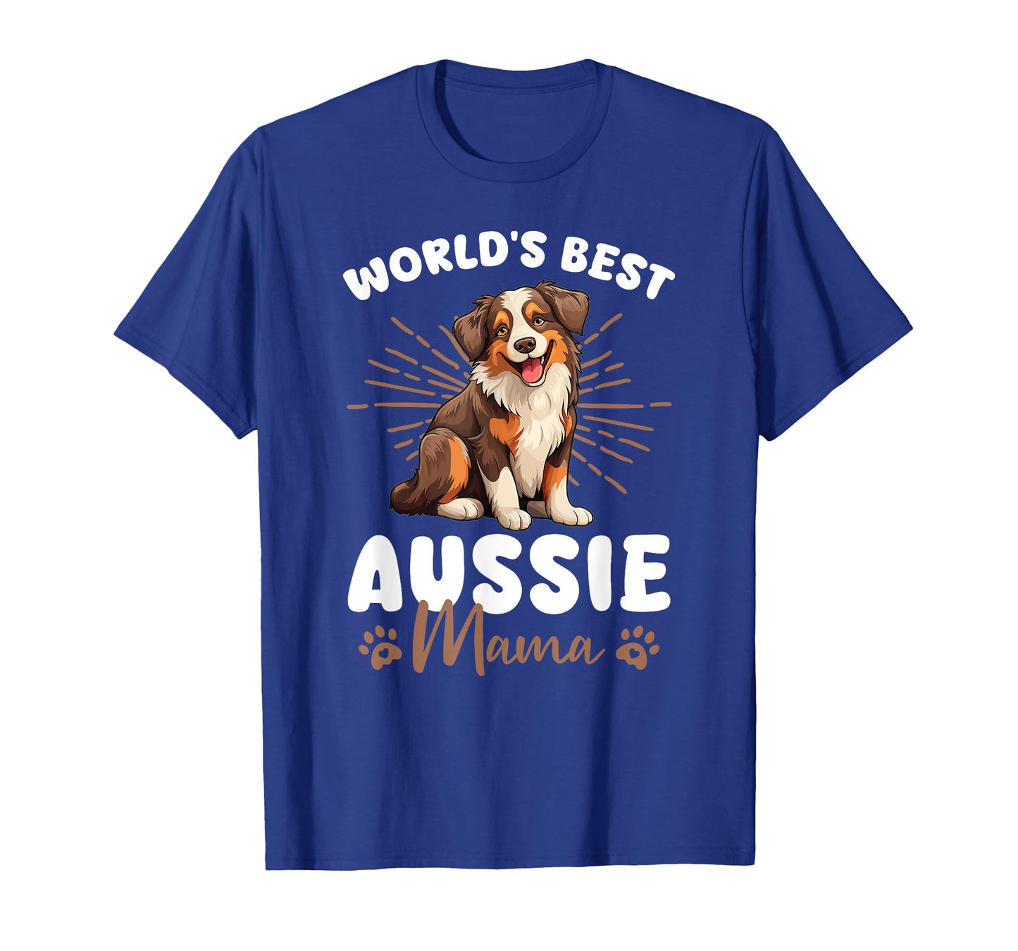 Australian Shepherd Red Tri Dog World's Best Aussie mama T-Shirt
