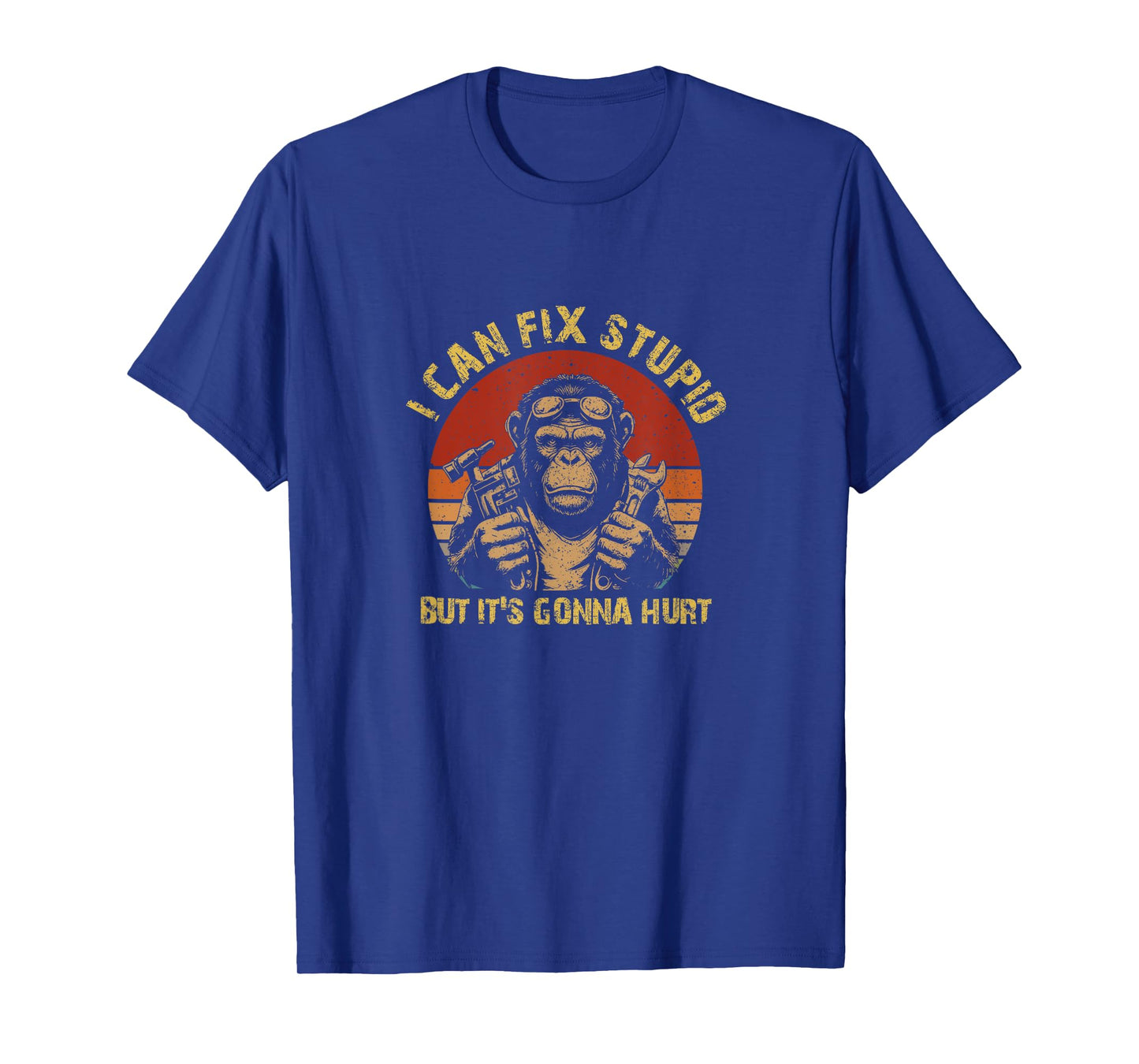 I Can Fix Stupid But It's Gonna Hurt Monkey Vintage T-Shirt