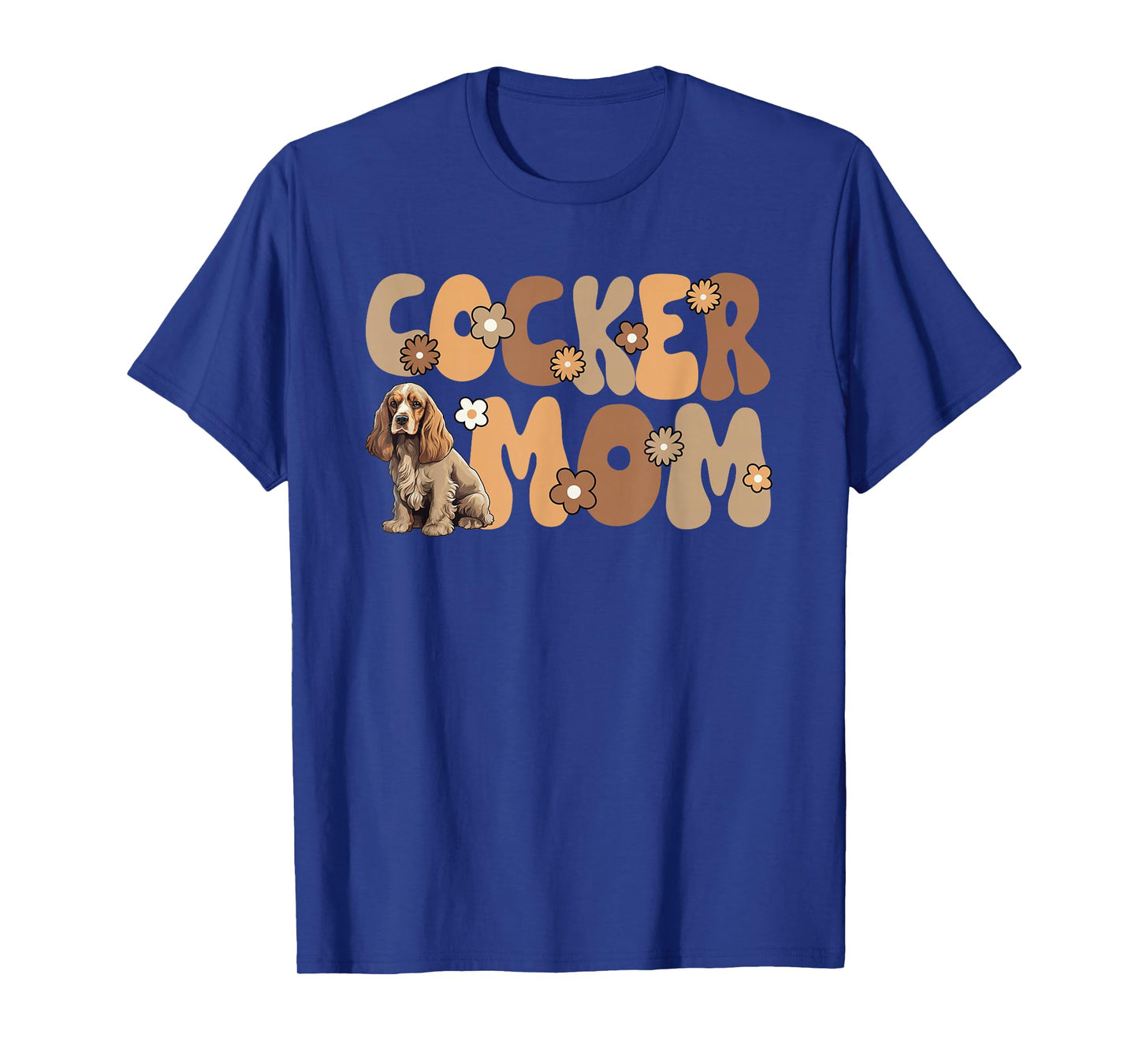 English Cocker Spaniel Groovy World's Best Cocker Mom T-Shirt