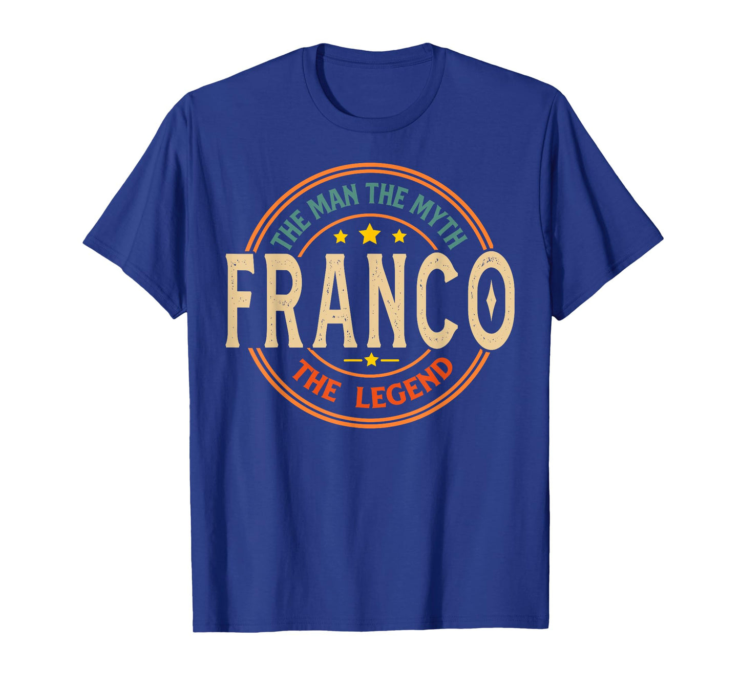 FRANCO The Man The Myth The Legend Vintage Personalized T-Shirt