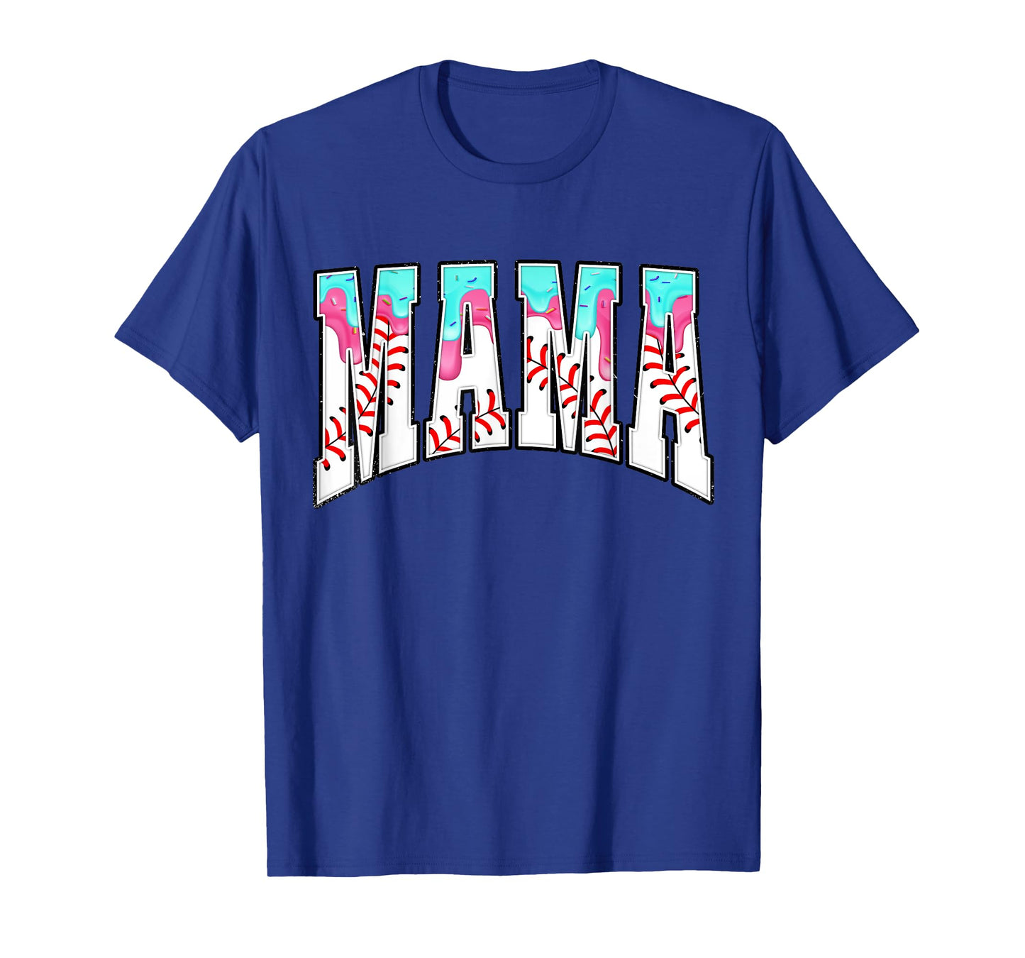 Baseball Mama Ice-Cream Dripping Gameday Mother's Day Mom T-Shirt