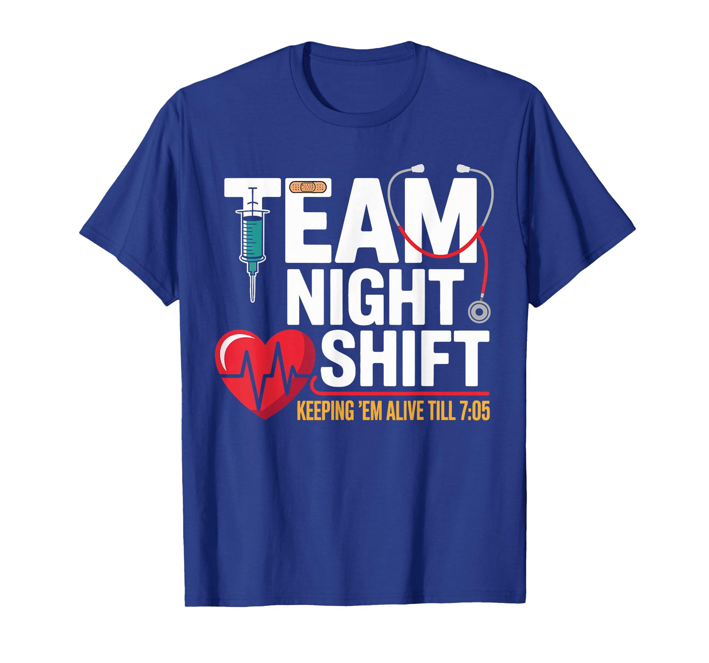 Night Shift Nurse Life RN CNA LPN Love Heartbeat Gifts Women T-Shirt