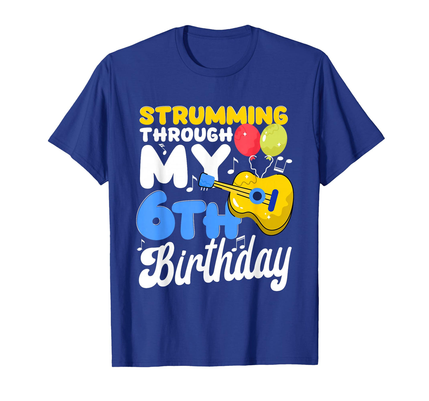 Musical Instrument Boys Girl Kids 6th Birthday Party T-Shirt