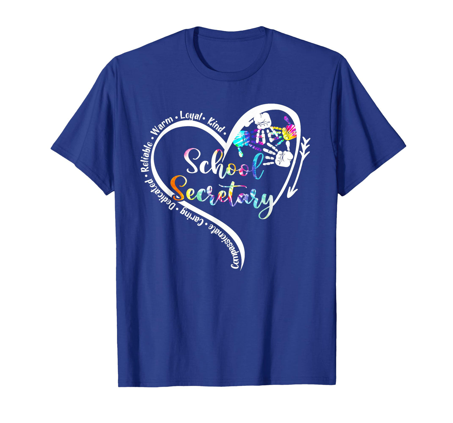 Tie Dye Heart School Secretary Life Tee Cute Back to school T-Shirt