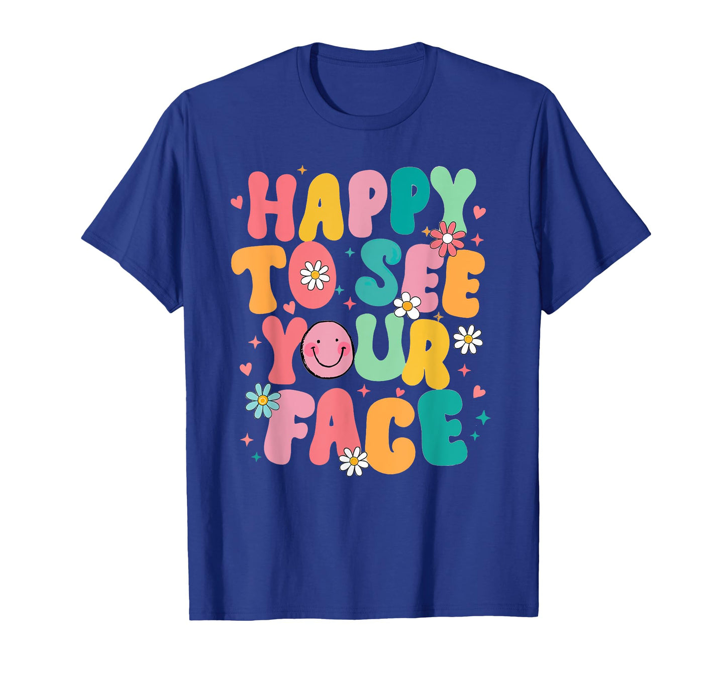 Happy To See Your Face Teacher Disco Ball Back To School T-Shirt