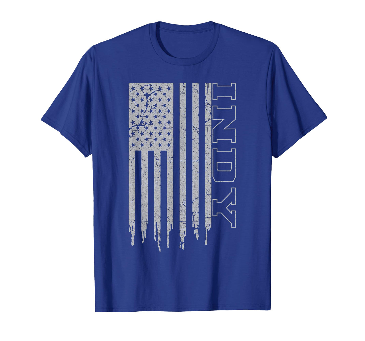 Vintage Indianapolis Patriotic USA Flag Pride Iconic Indy T-Shirt