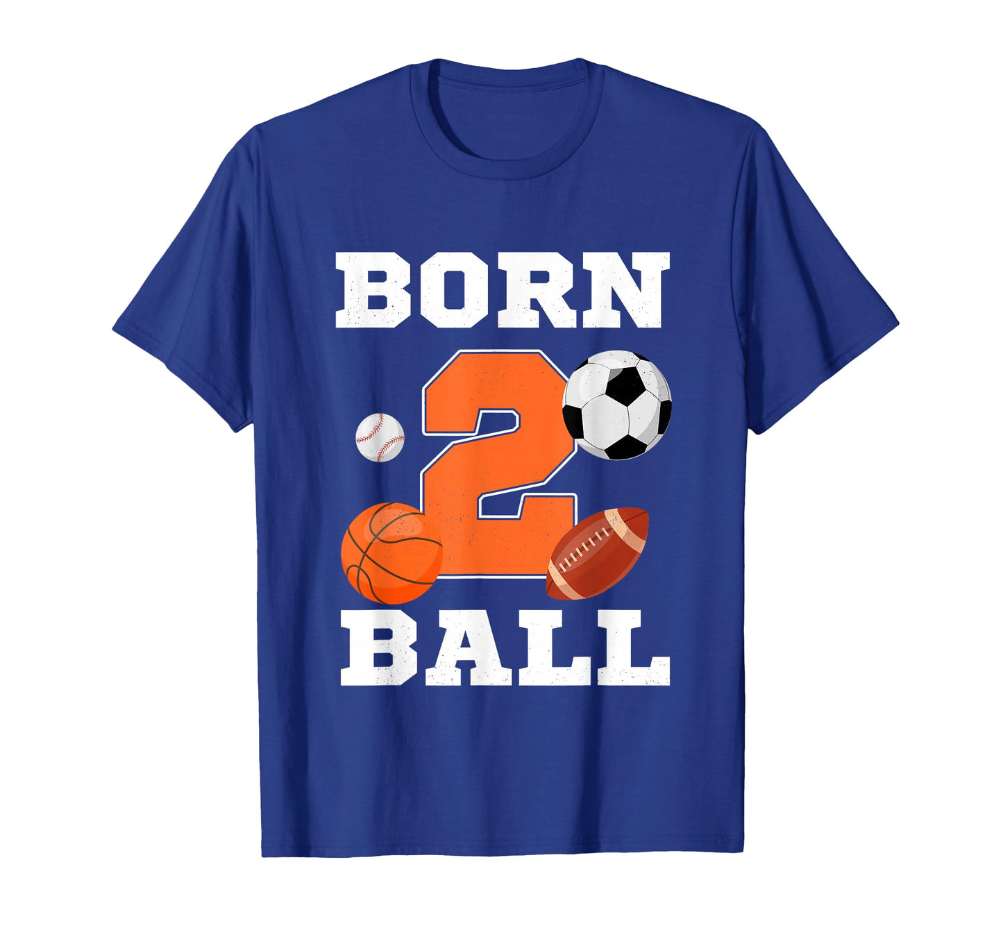 Born 2nd Ball Birthday Sport Ball Theme 2 Year Old Kids T-Shirt