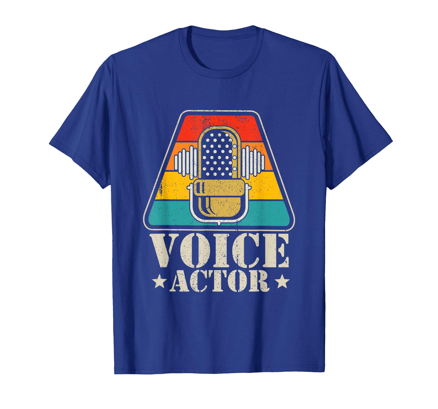 Voice Actress & Voice Actor Gift Tee Unisex-Adults & Unisex-Kids Retro Vintage Voice-Over Artist / Voice Acting T-Shirt Black Small Short Sleeve T-Shirt