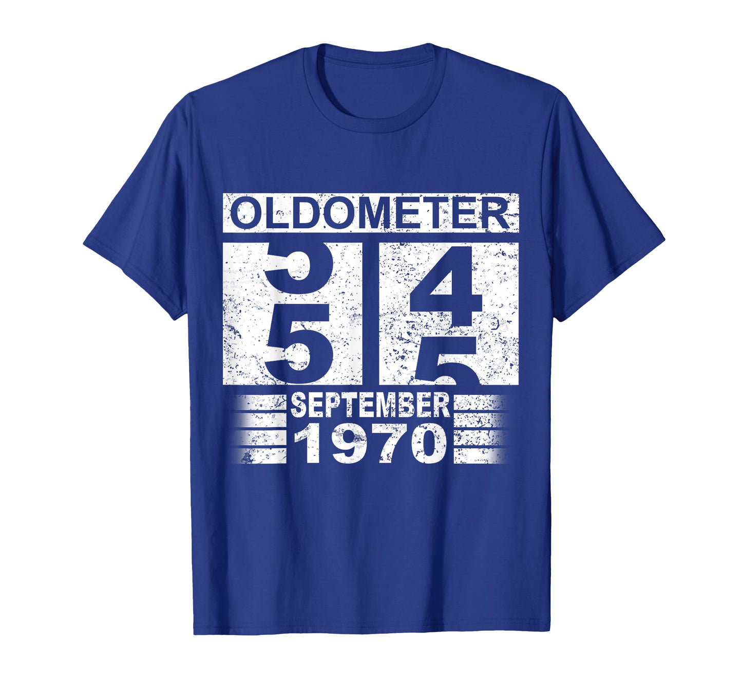 Oldometer 54-55 Born in September 1970 Funny 55th Birthday T-Shirt