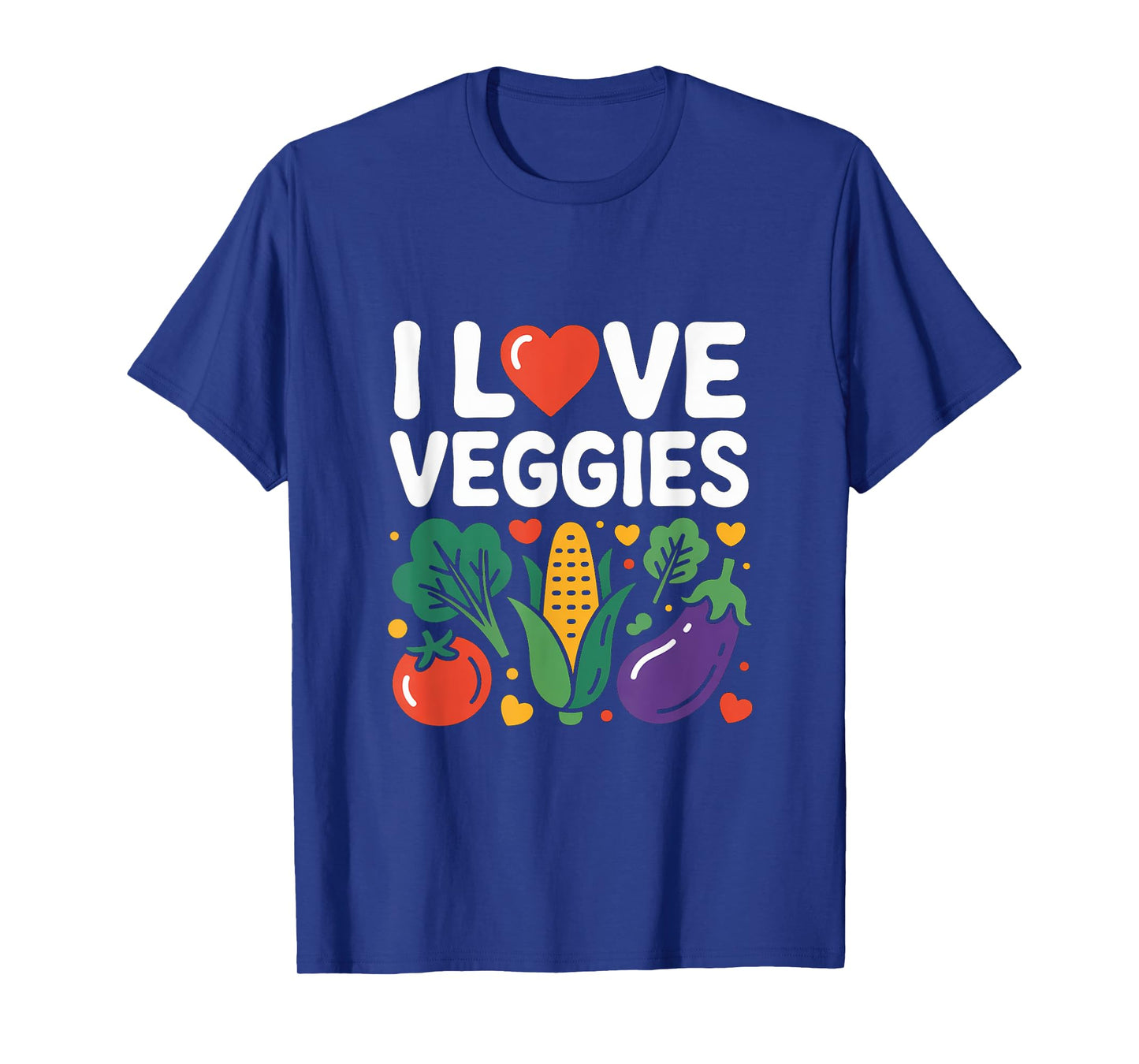I Love Veggies Cute Vegetable Design T-Shirt