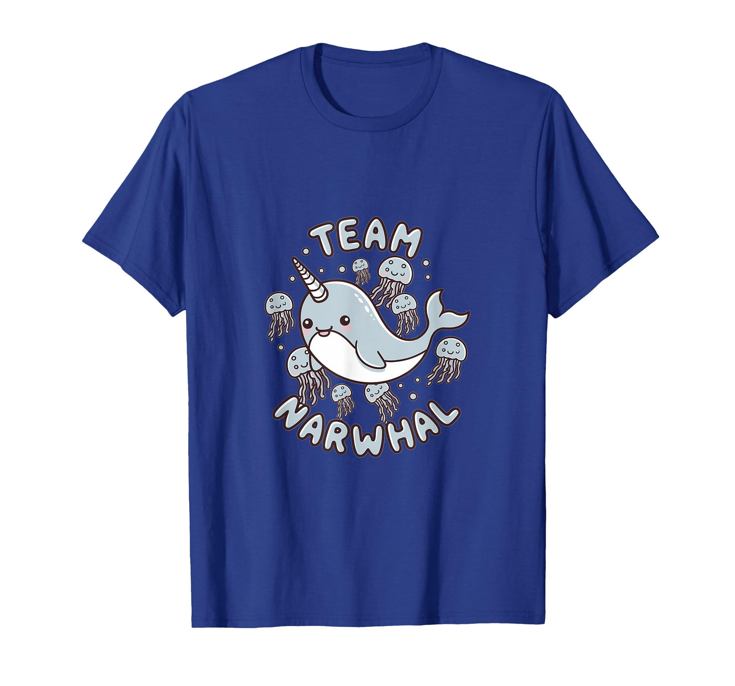 Cute Narwhal Sea Animal Graphic Jellyfish Team Narwhal T-Shirt