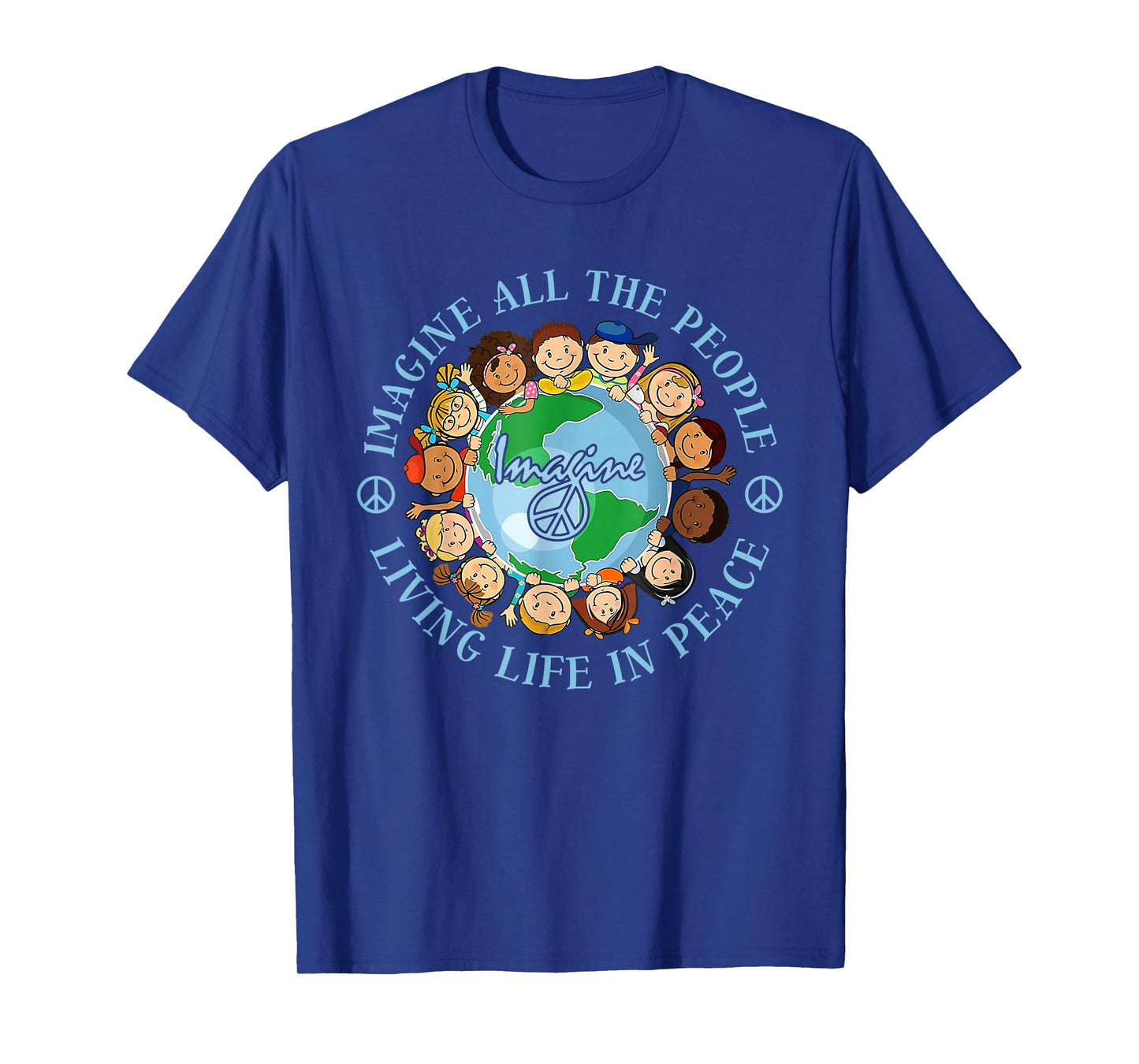 Imagine All The People Living Life Peace Earth Day 2024 Men T-Shirt