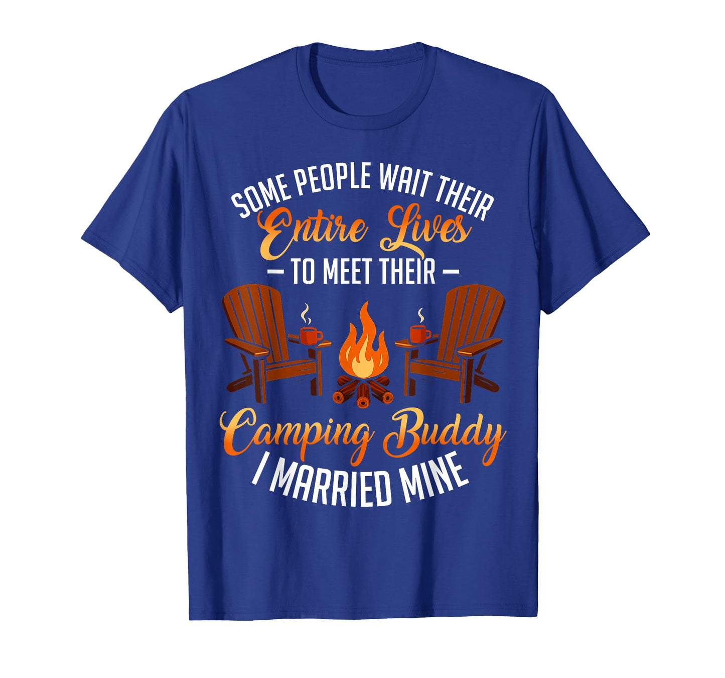 Funny Camping Buddy Husband Wife Matching Couple Camper Mens T-Shirt