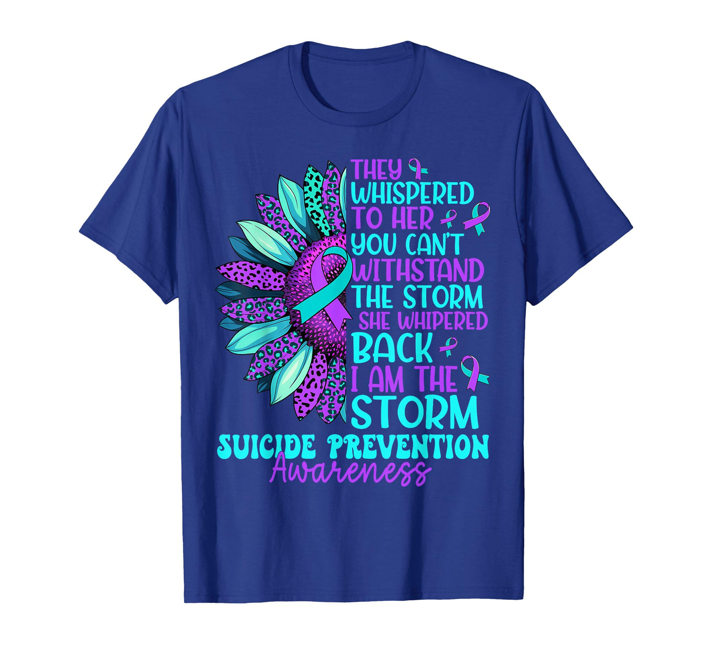 Vintage Sunflower Suicide Prevention Awareness Men Women T-Shirt