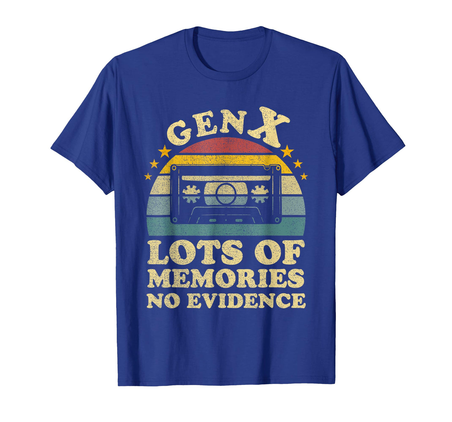 Gen X Cassette Tape Lots of Memories No Evidence Vintage T-Shirt