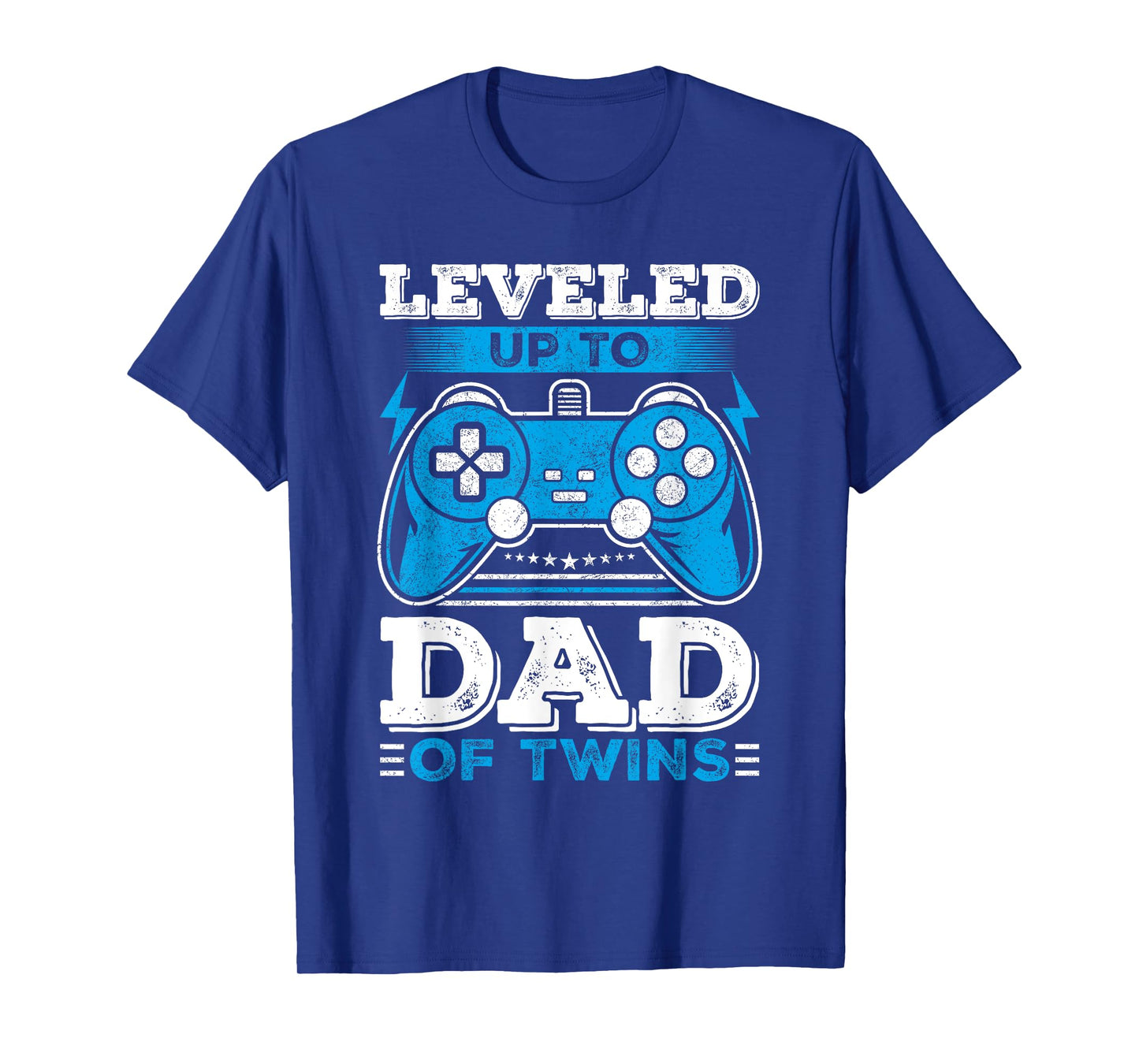 Leveled up to Dad Of Twins Video Gamer Gaming T-Shirt