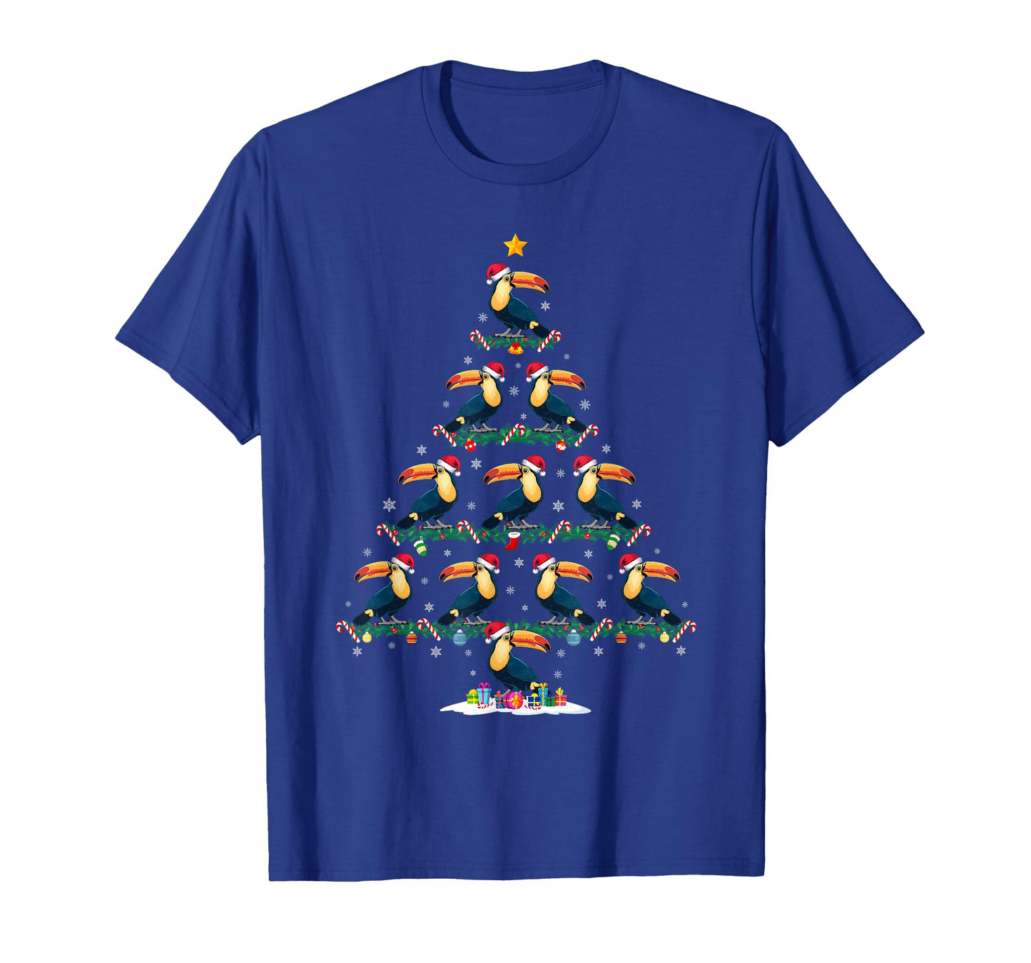 Toucans Christmas Tree Pajama Men Women Kids Ugly Xmas T-Shirt