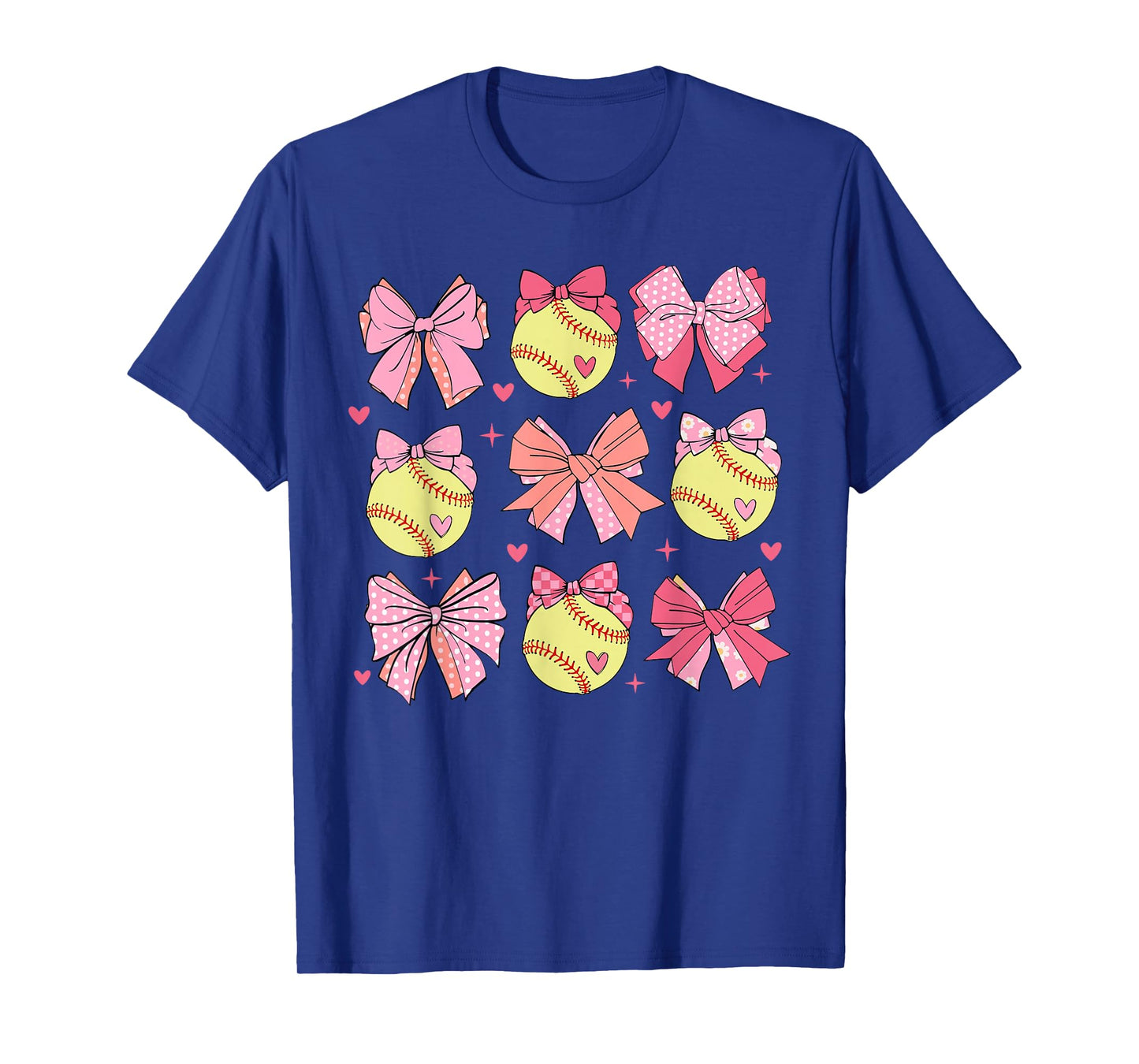 Softball Coquette Bow Softball Mom Mothers Day Softball Mama T-Shirt