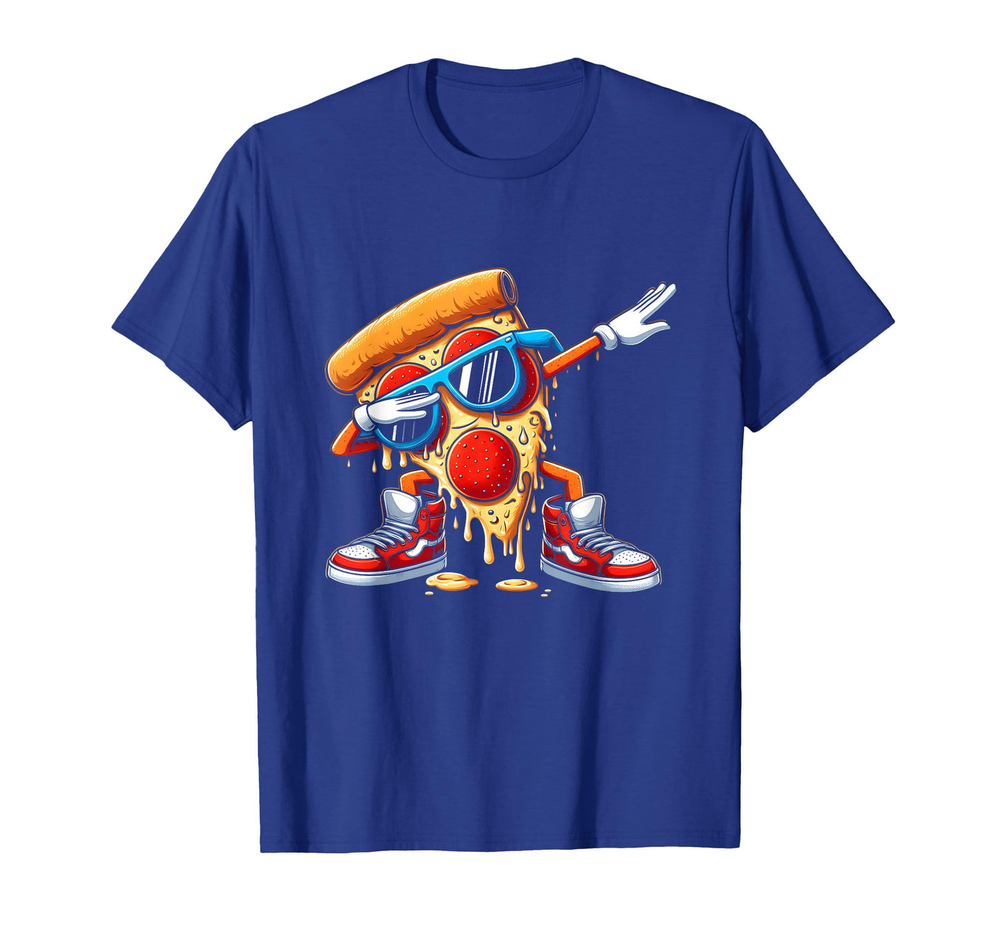 Dabbing Pizza Slice Dripping Fast Food Lovers Dab Dance T-Shirt