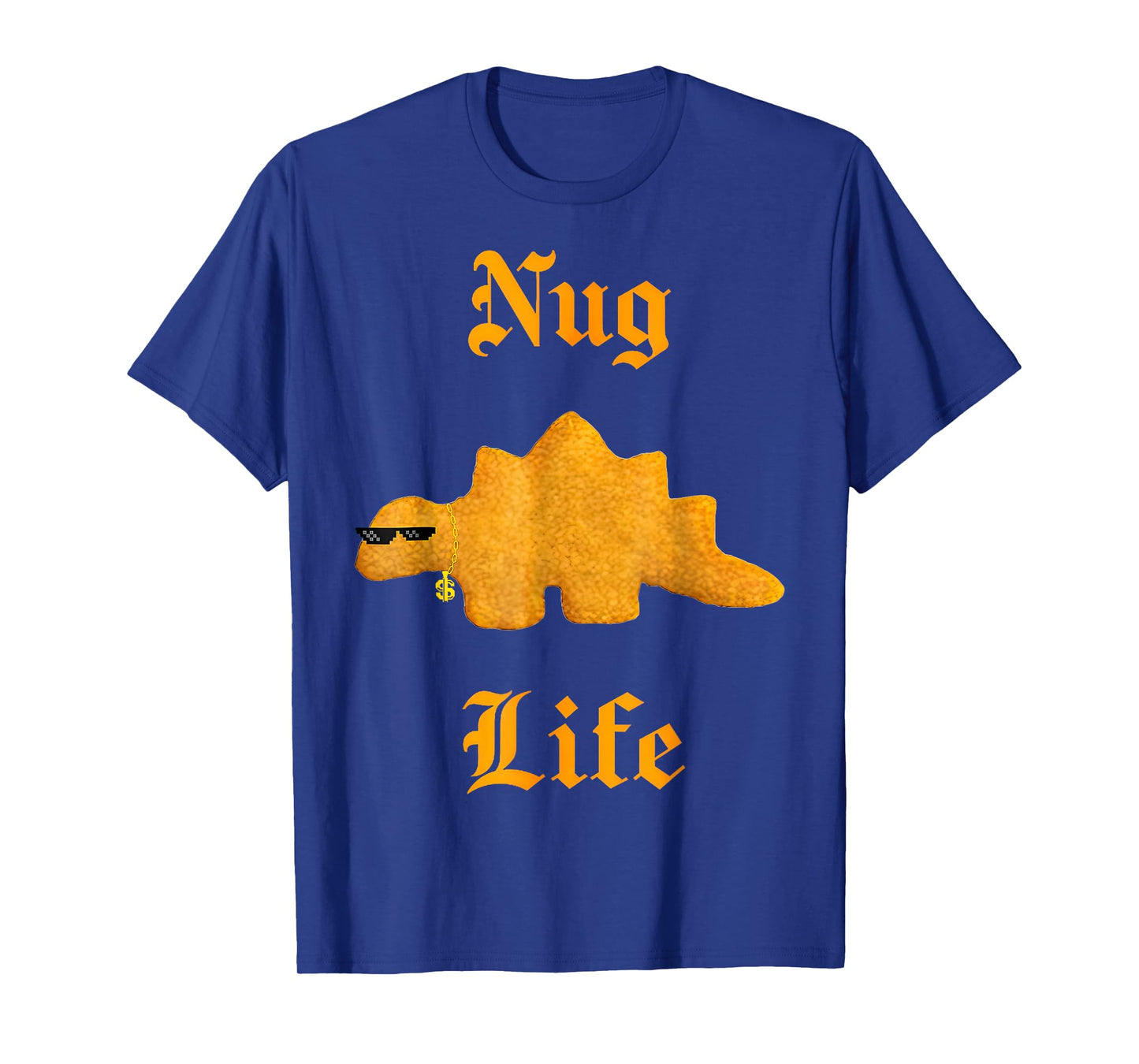 Nug Life Dinosaur Chicken Nugget Funny Retro T-Shirt