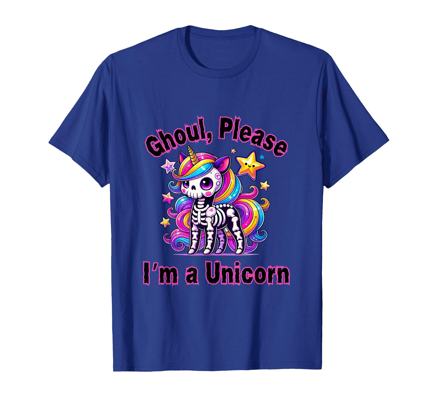 Cute Ghoul Please I'm a Unicorn Spooky Glam Halloween T-Shirt