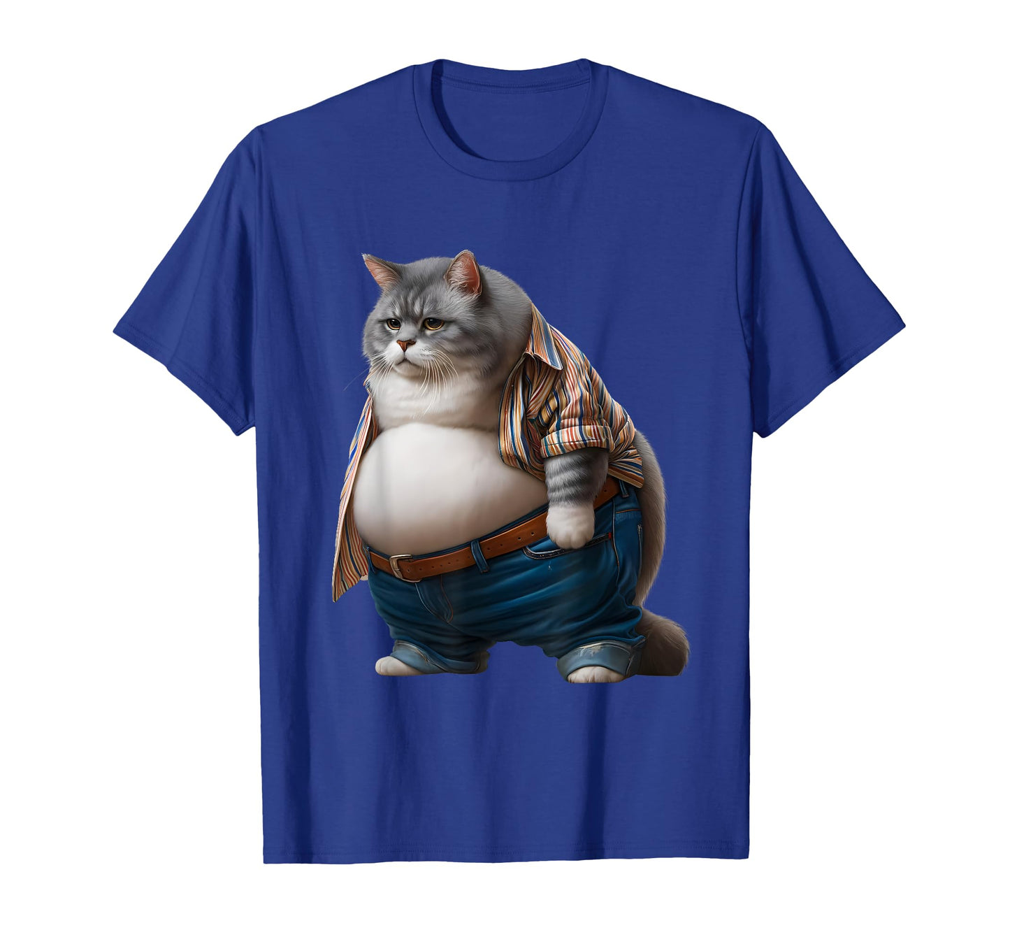 Funny Fat Cat Graphic Fat Kitten Design Chubby Cat Lover T-Shirt