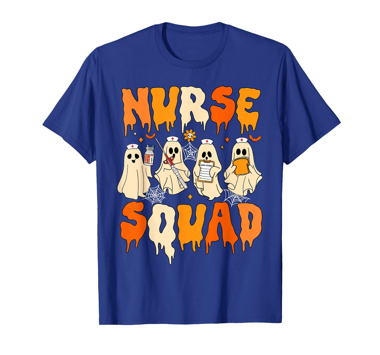Nurse Squad Funny Ghost Halloween Nursing ER RN ICU ED Nurse T-Shirt