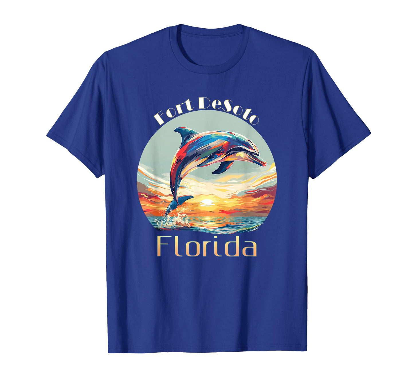 Fort DeSoto Florida Summer Vacation Beach Dolphin T-Shirt