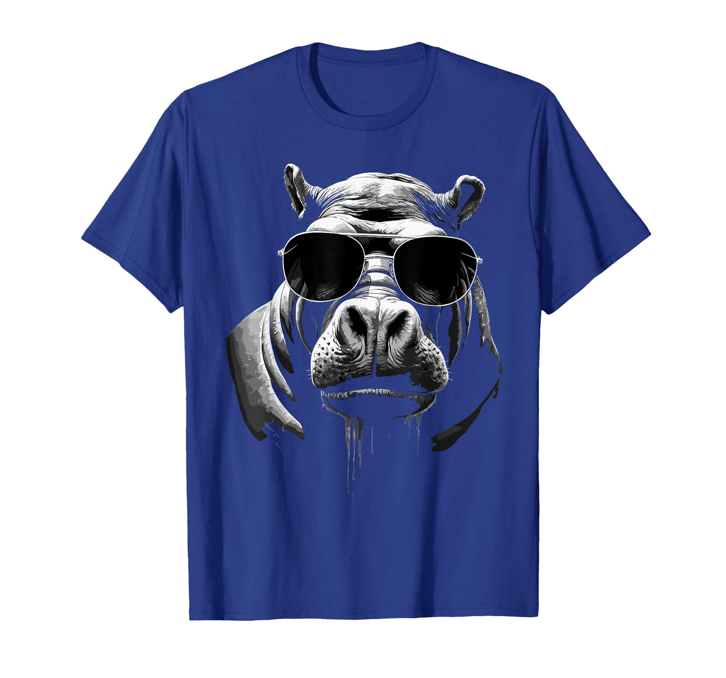 Sunglasses Africa Safari Zoo Animal Lovers Cool Hippo T-Shirt