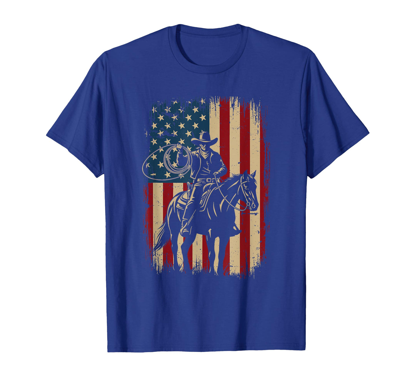 Patriotic Cowboy - Country Western Cowpoke Rancher T-Shirt