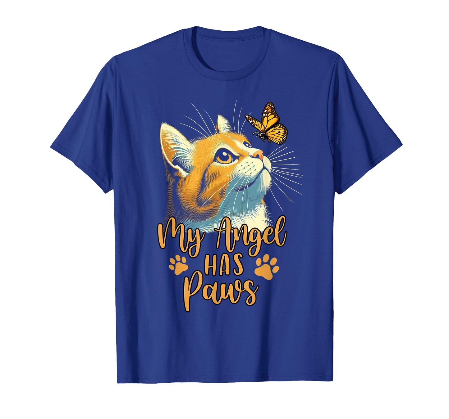 Cat Memorial Remembrance My Angel Has Paws Cat Mom T-Shirt