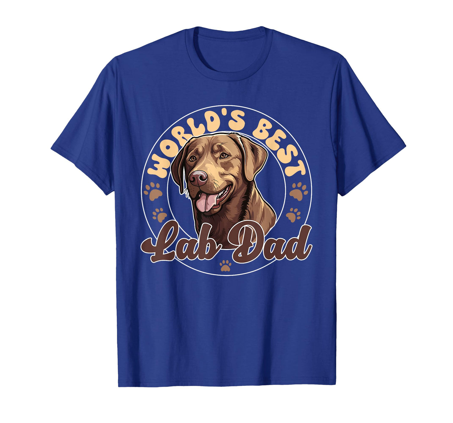 Chocolate Labrador Retirever Dog World's Best Lab Dad T-Shirt