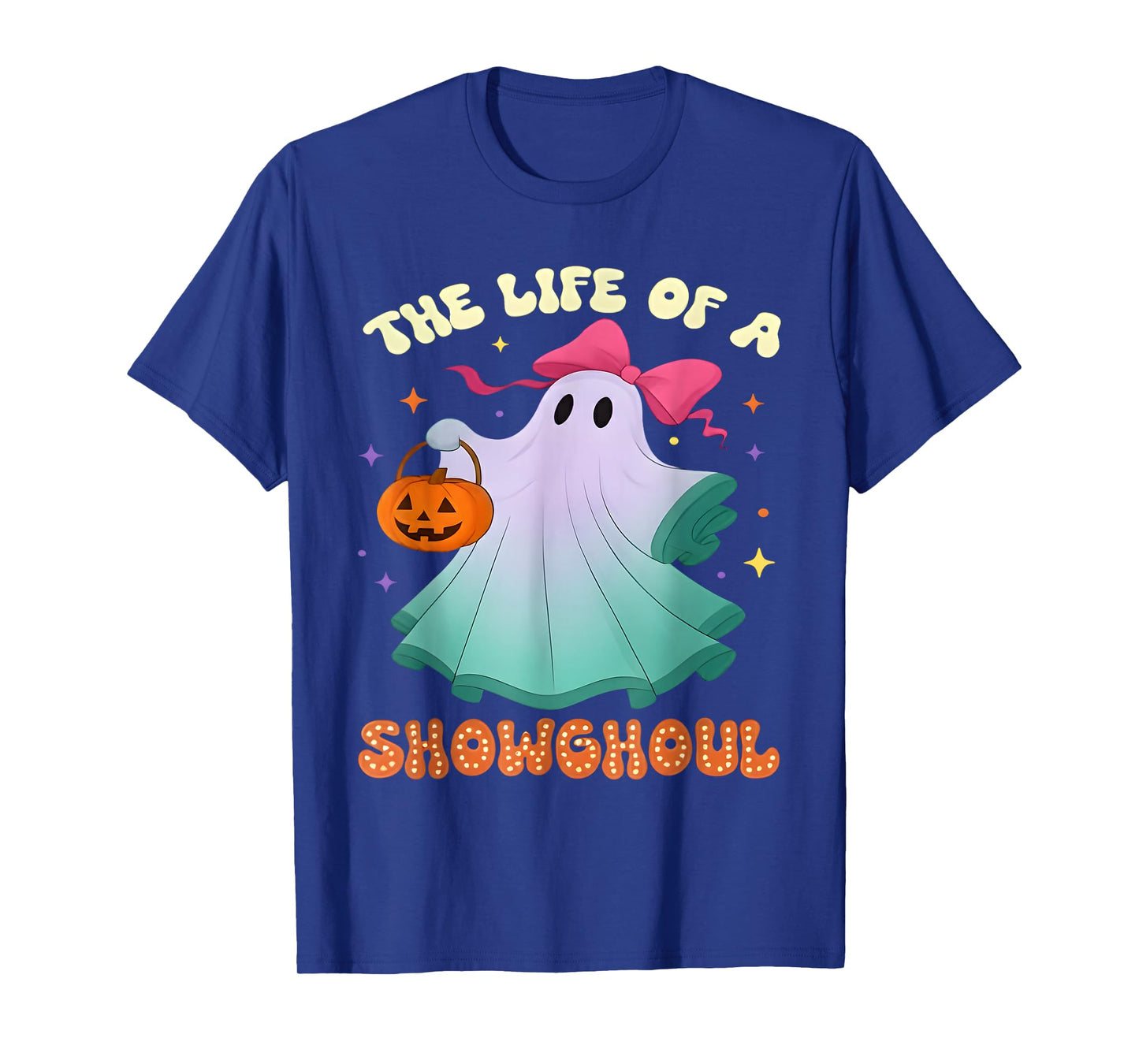 he Life of a Showghoul Retro Halloween Show Ghosts Girl T-Shirt