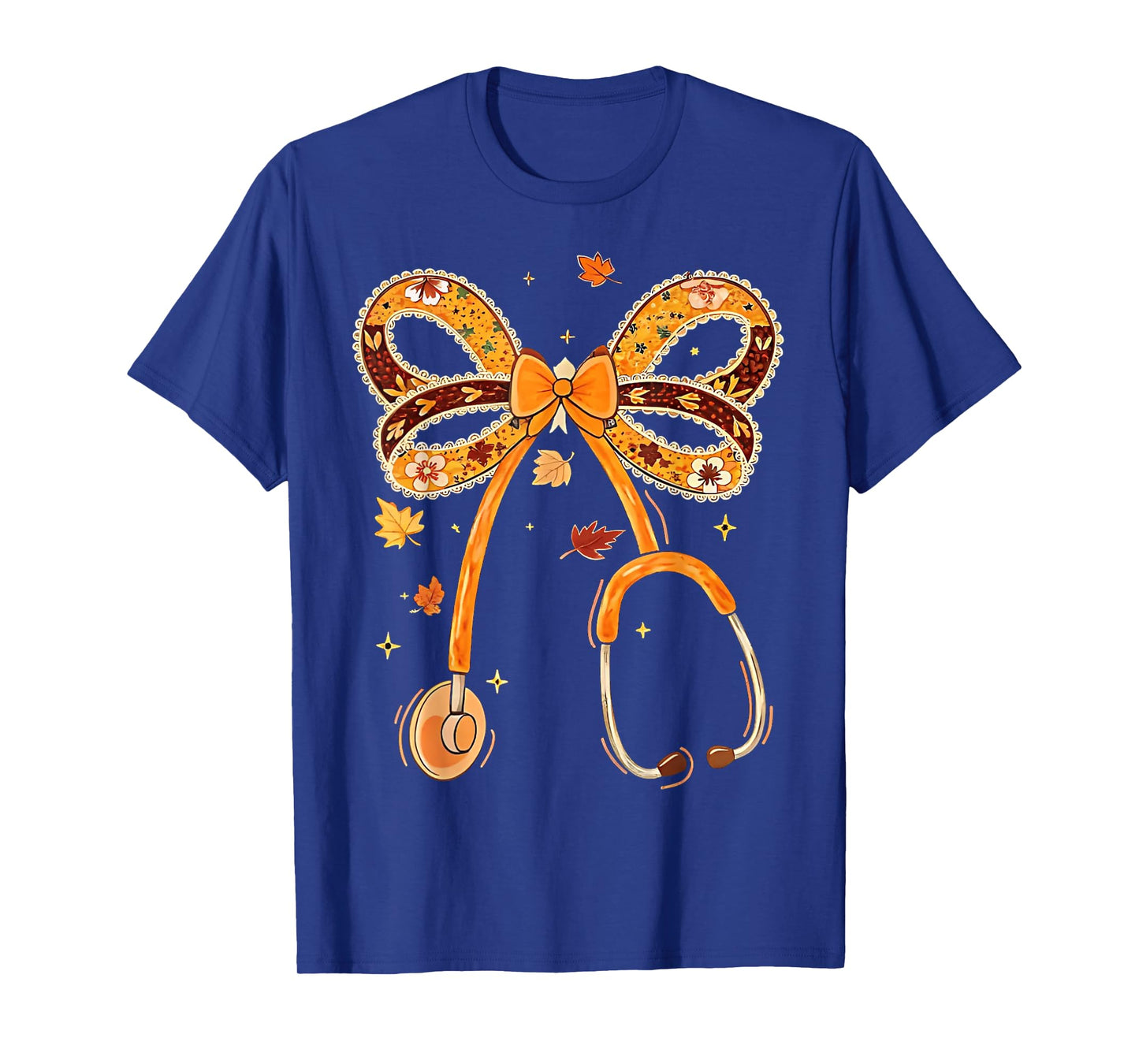 Retro Pumpkin Nurse Life Stethoscope Fall Autumn Funny Nurse T-Shirt