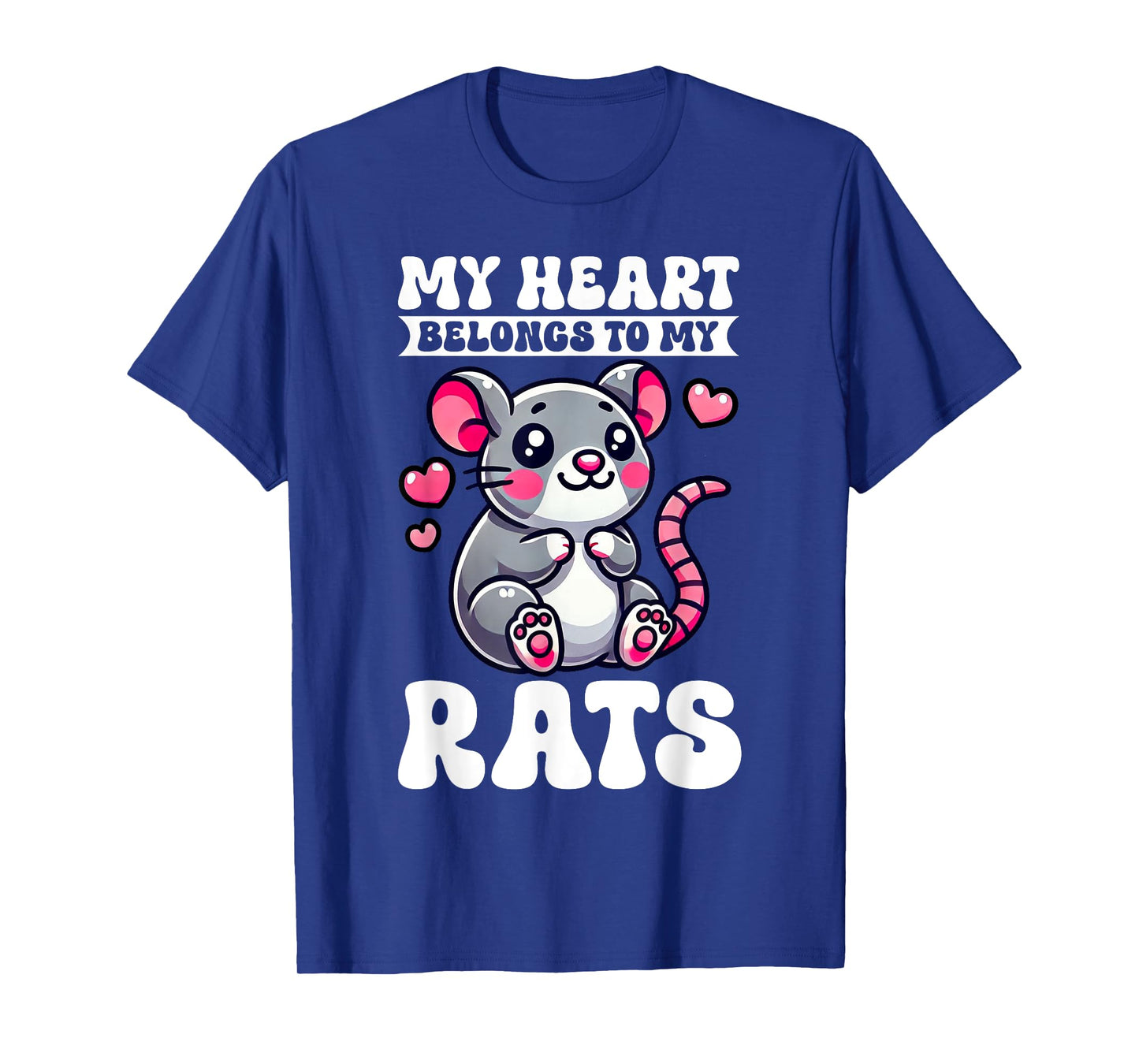 My Heart Belongs To My Rats Cute Rat Mama Mouse Mom Rodent T-Shirt