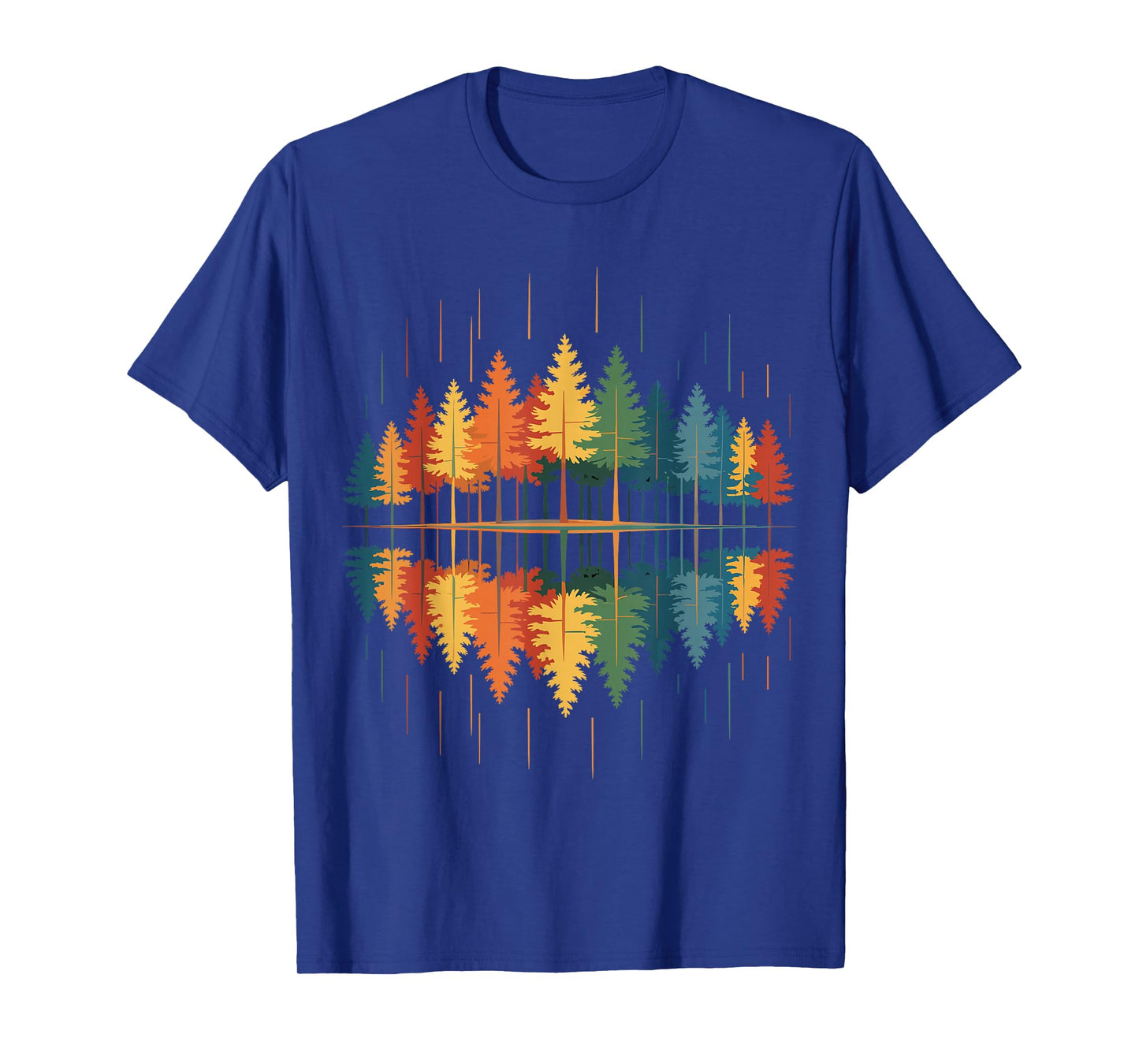 Wildlife Abstract Nature Reflection Trees Forest Autumn Fall T-Shirt