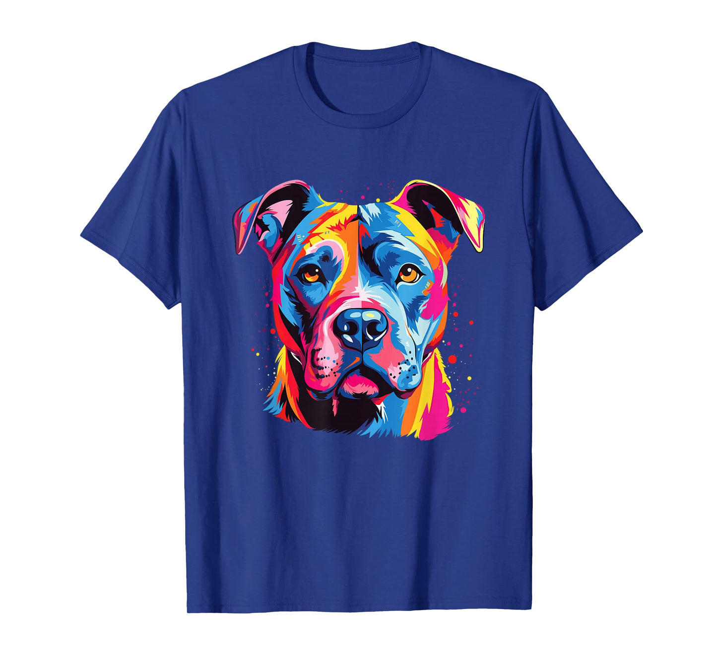 Watercolor Colorful American Pit Bull Terrier Dog T-Shirt