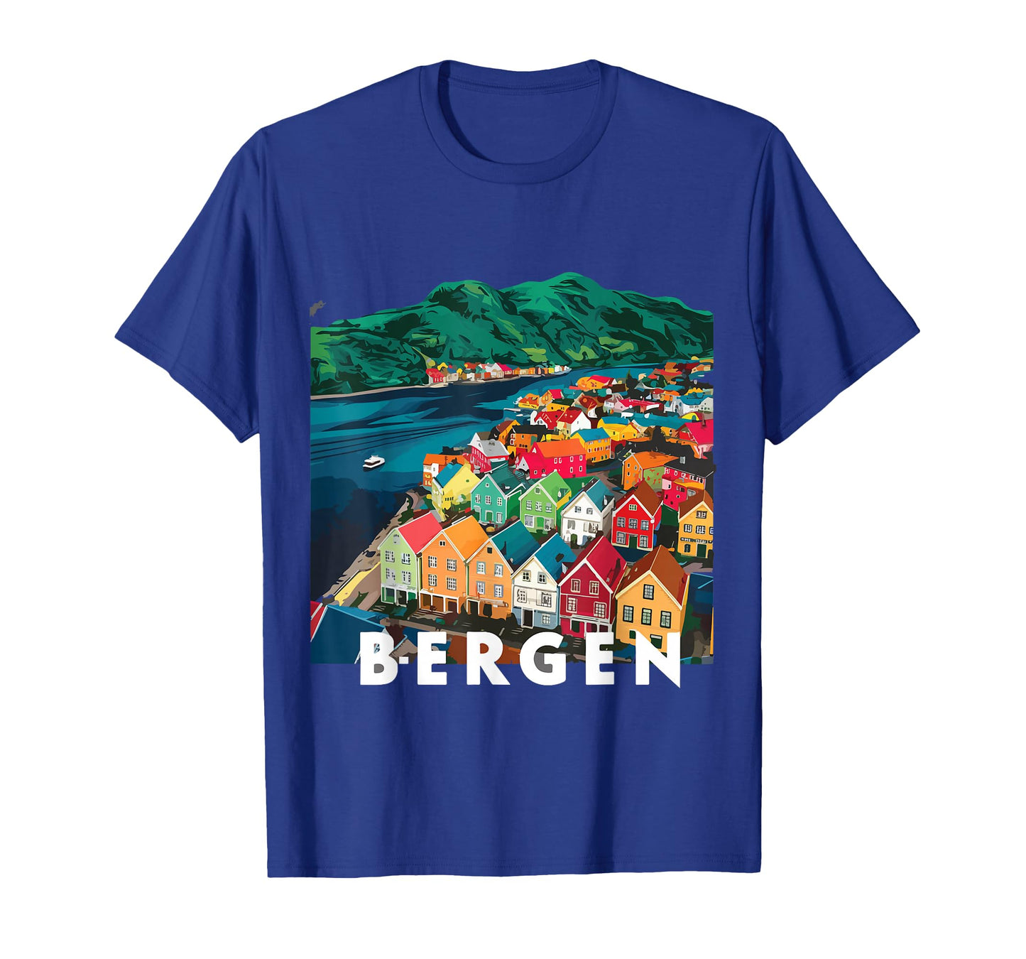 Harbor City Norway Bergen House Costume Fjords of Norway T-Shirt